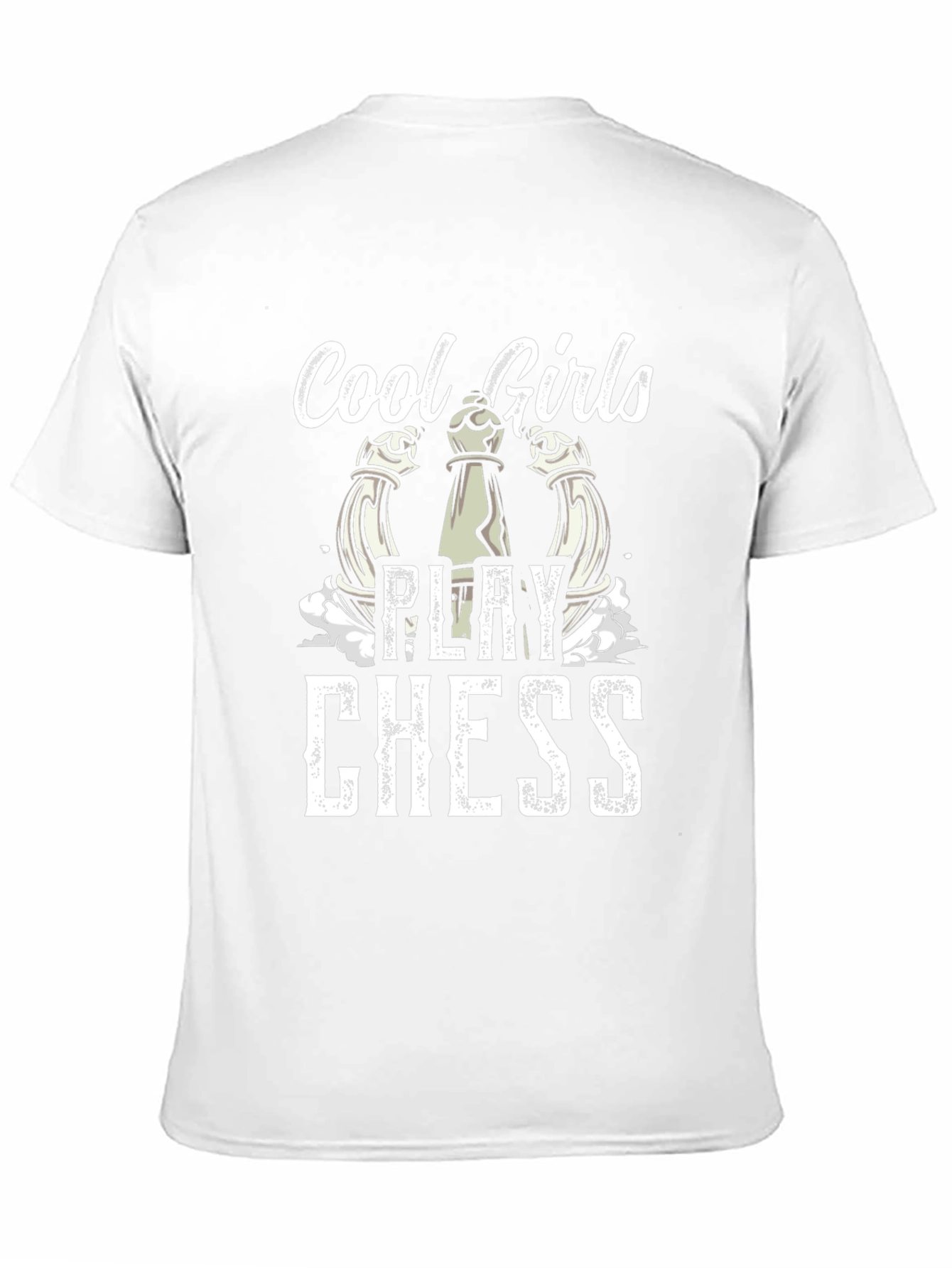 Black Cool Girls Play Chess T-Shirt - Black Cotton Tee view 11