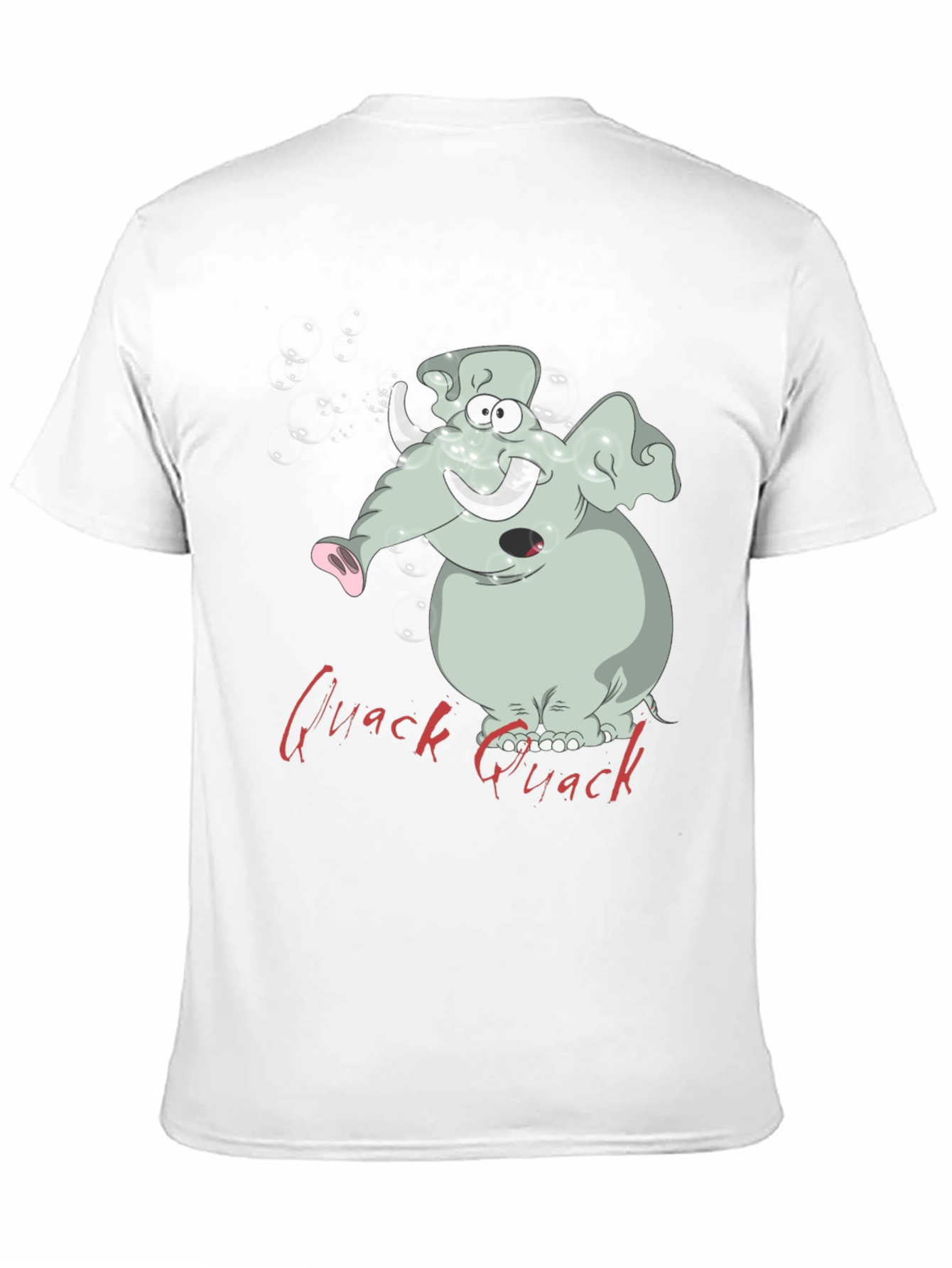 Black Quack Elephant T-Shirt - Cartoon Graphic Tee view 11