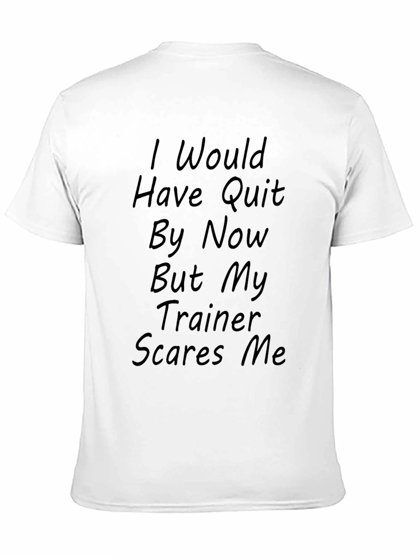 Black Funny Workout T-Shirt - Trainer Scares Me view 11