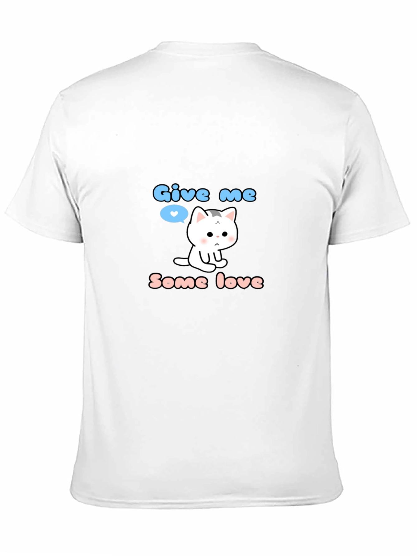 Black Cute Kitten 'Give Me Some Love' Graphic T-Shirt view 11