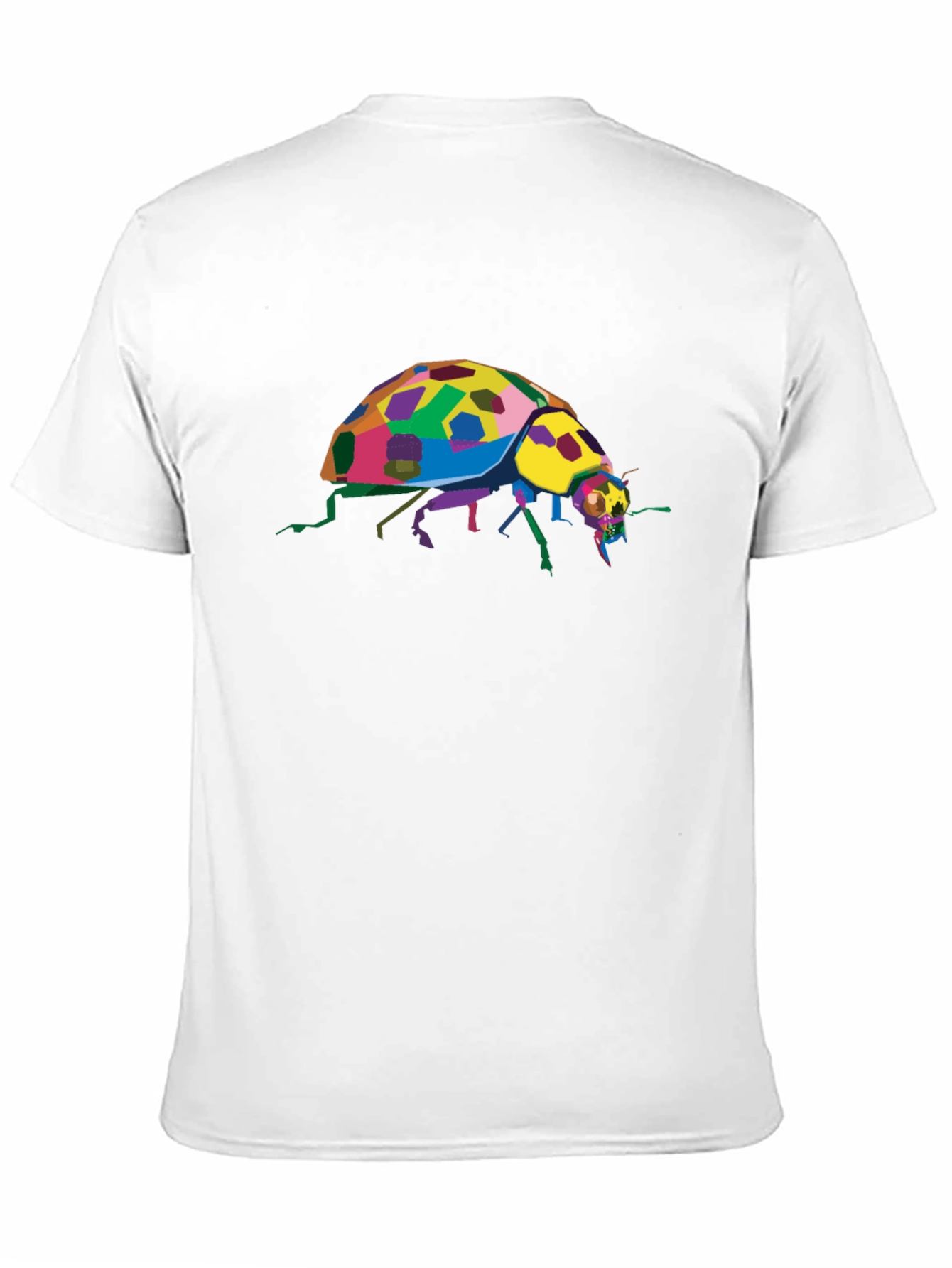 Black Colorful Ladybug Graphic Tee - Unique Insect Design view 11