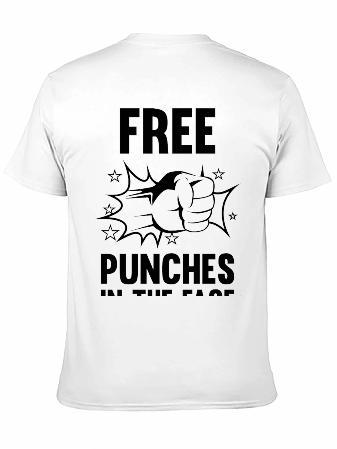 Black Free Punches in the Face Black Graphic Tee view 11