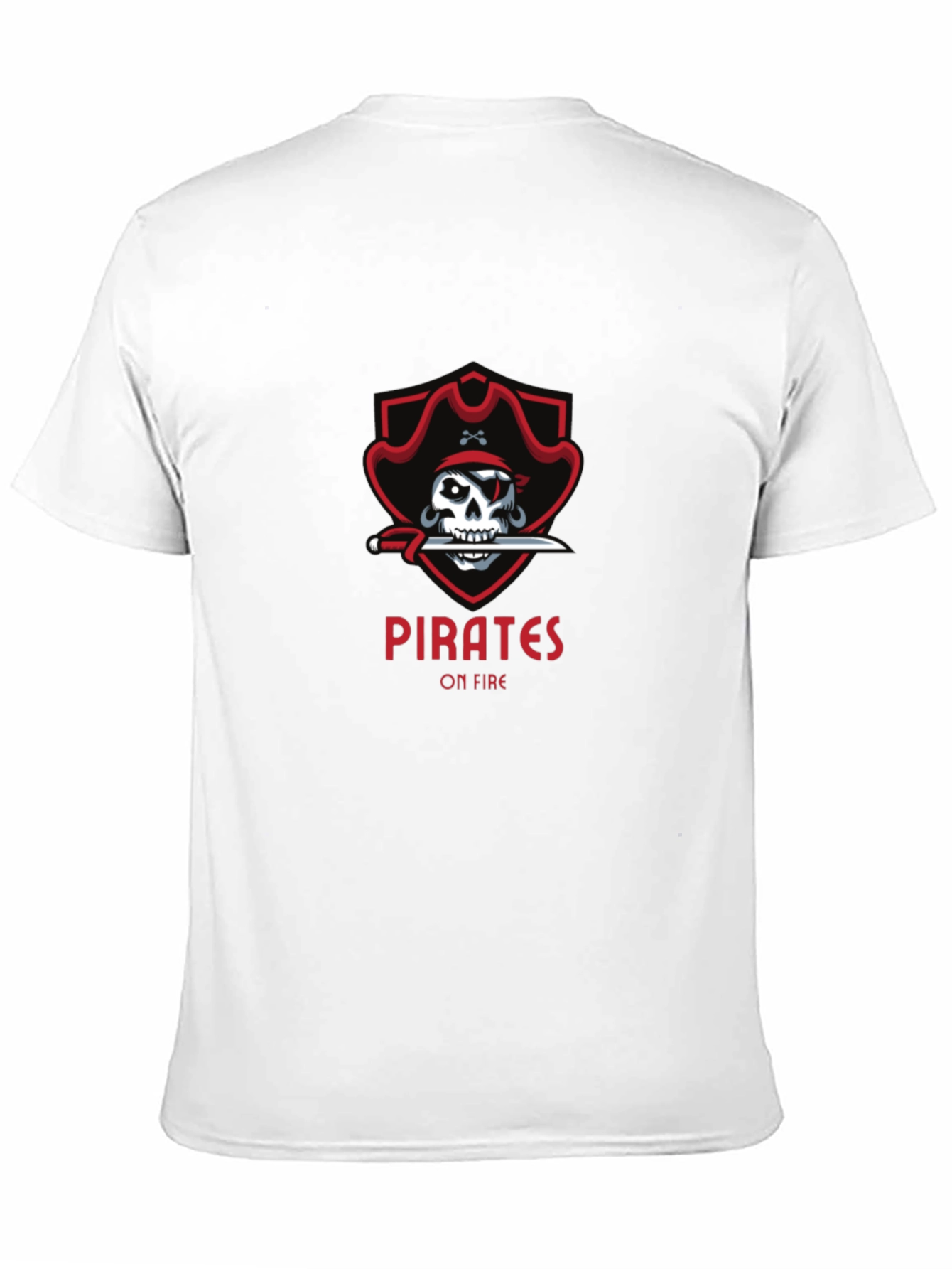 Black Pirates On Fire T-Shirt - Skull Graphic Tee view 11