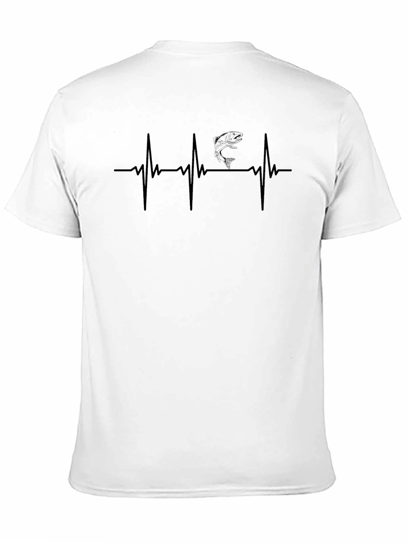 Black Fishing Heartbeat T-Shirt - Angler's Passion view 11