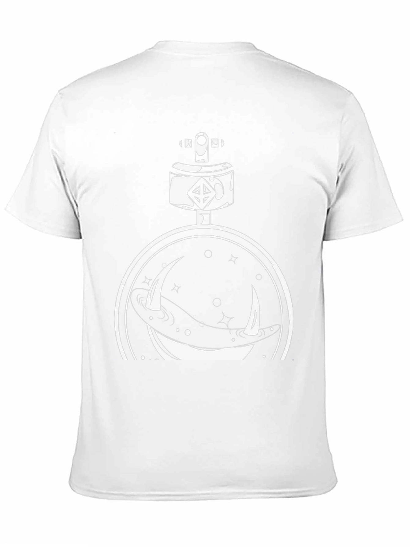 Black Celestial Moon Pocket Watch Black T-Shirt view 11