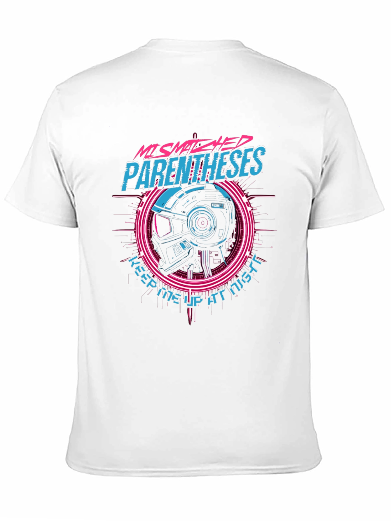 Black Mismatched Parentheses Graphic T-Shirt view 11