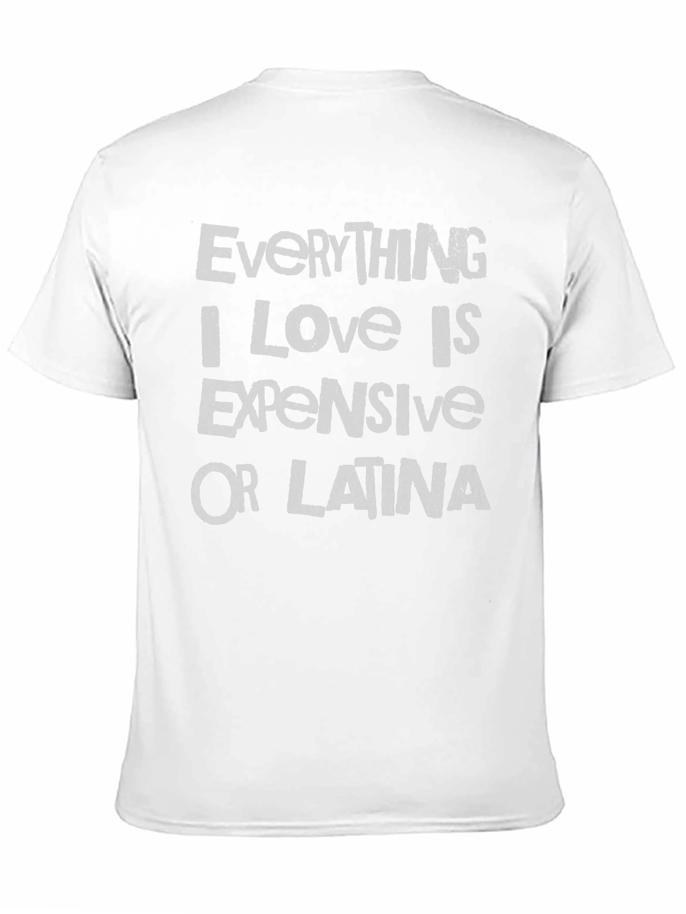 Black Funny Men's Graphic Tee - Everything Expensive or Latina view 11