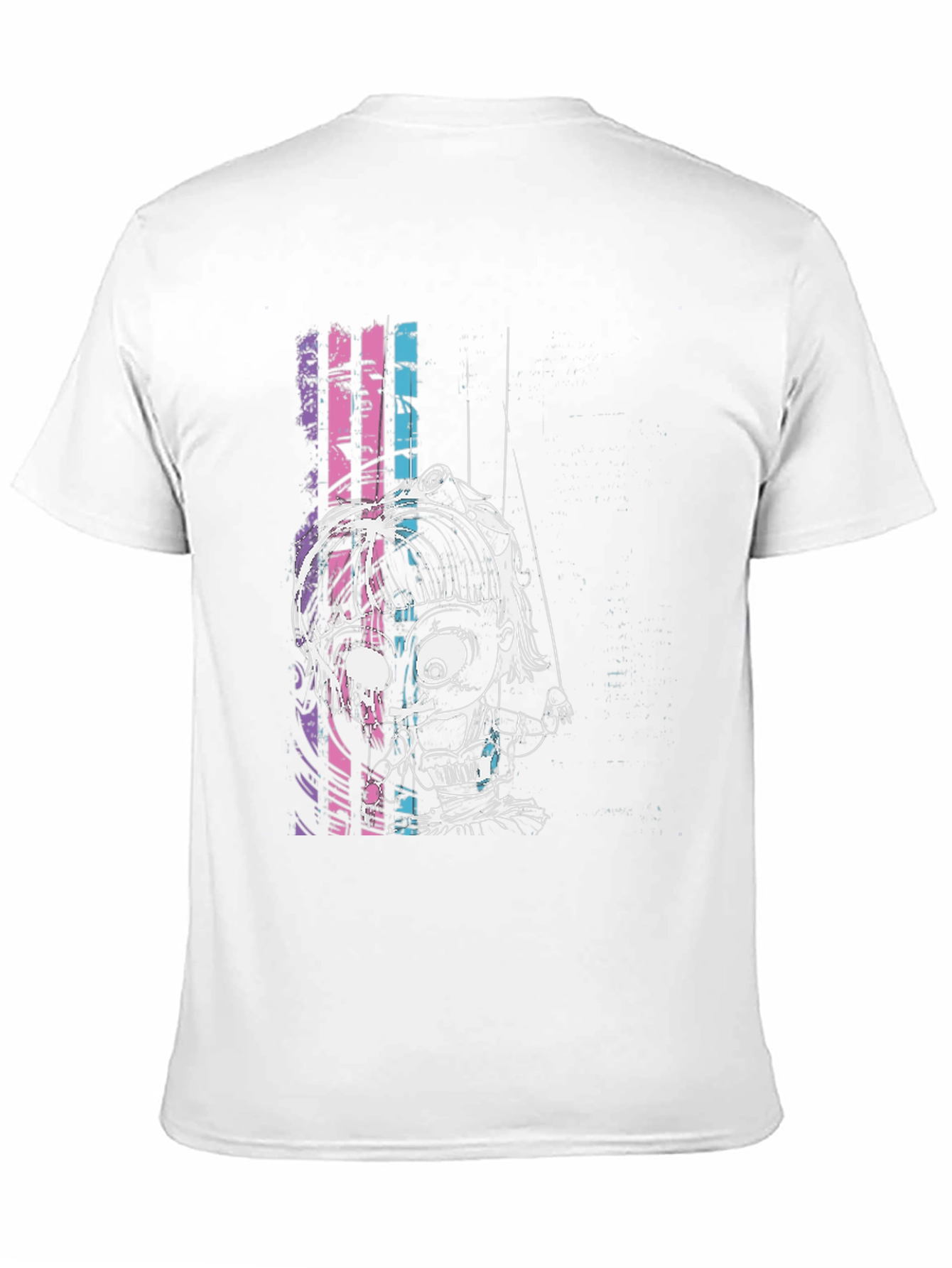 Black Creepy Puppet Graphic Tee - Unique Design view 11