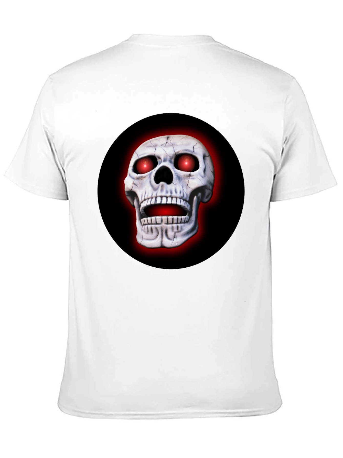 Black Men's Skull Graphic Print Black T-Shirt view 11