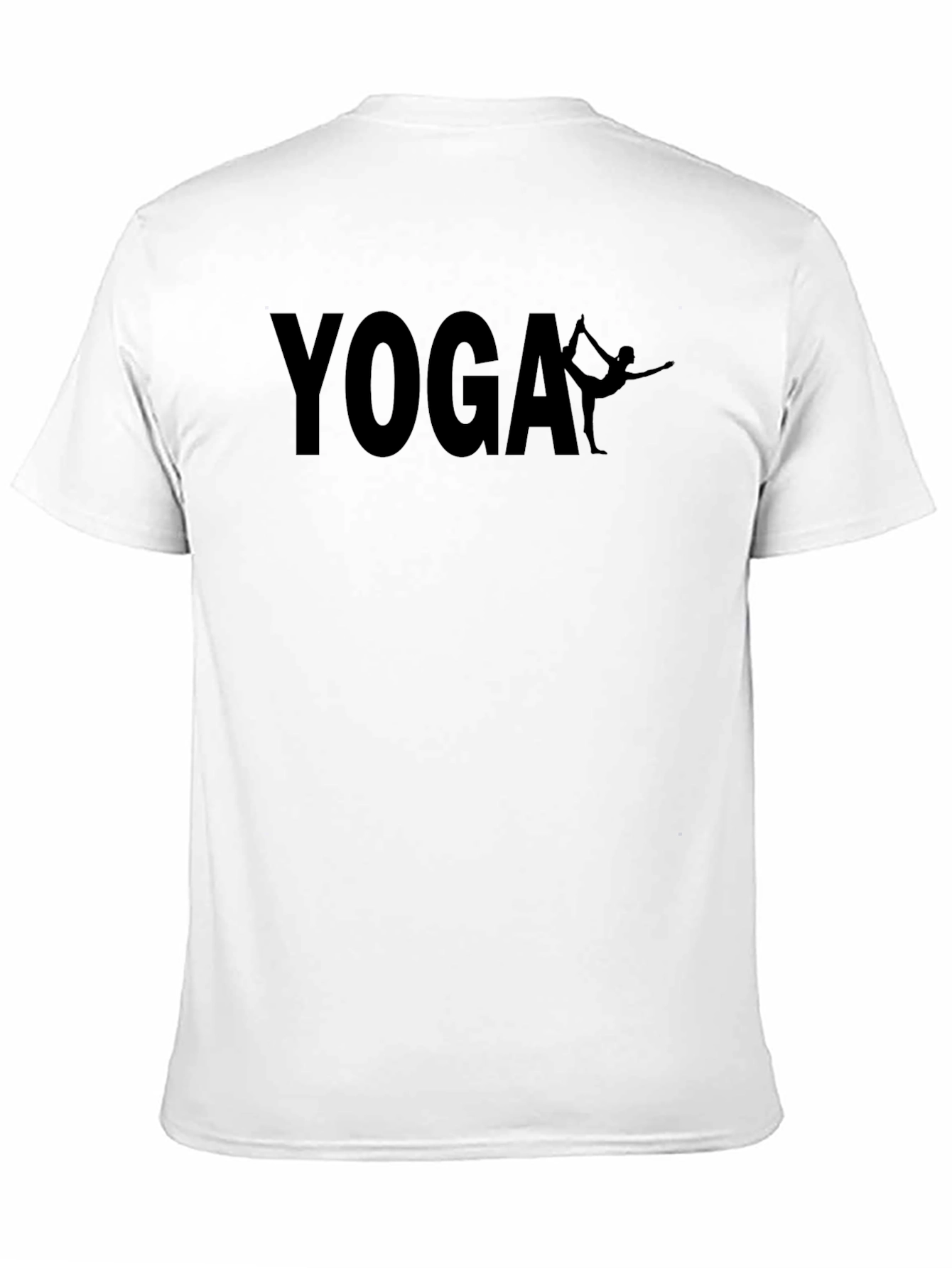 Black Yoga Graphic T-Shirt - Black Cotton Blend view 11