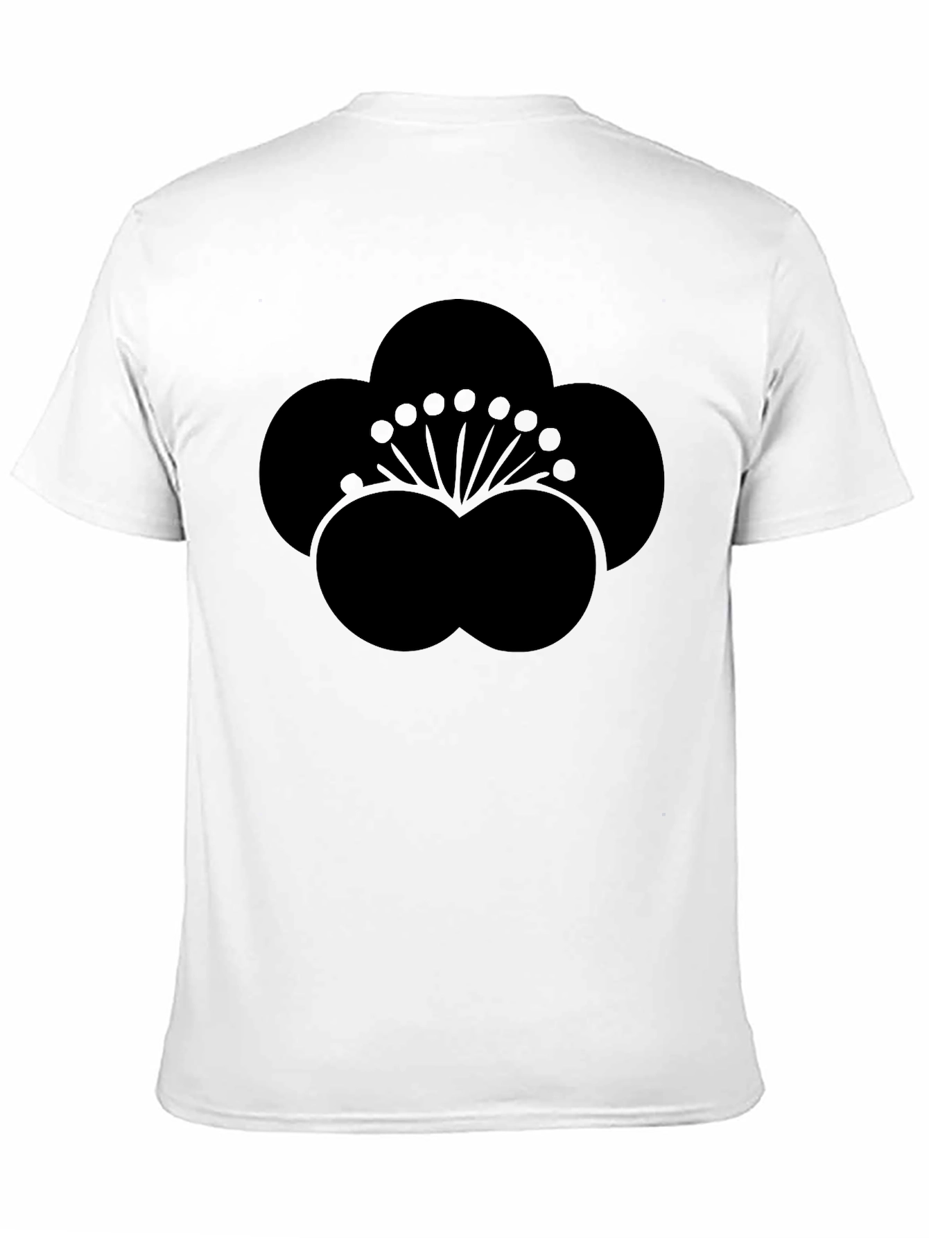 Black Black Plum Blossom Graphic Tee - Stylish & Unique view 11