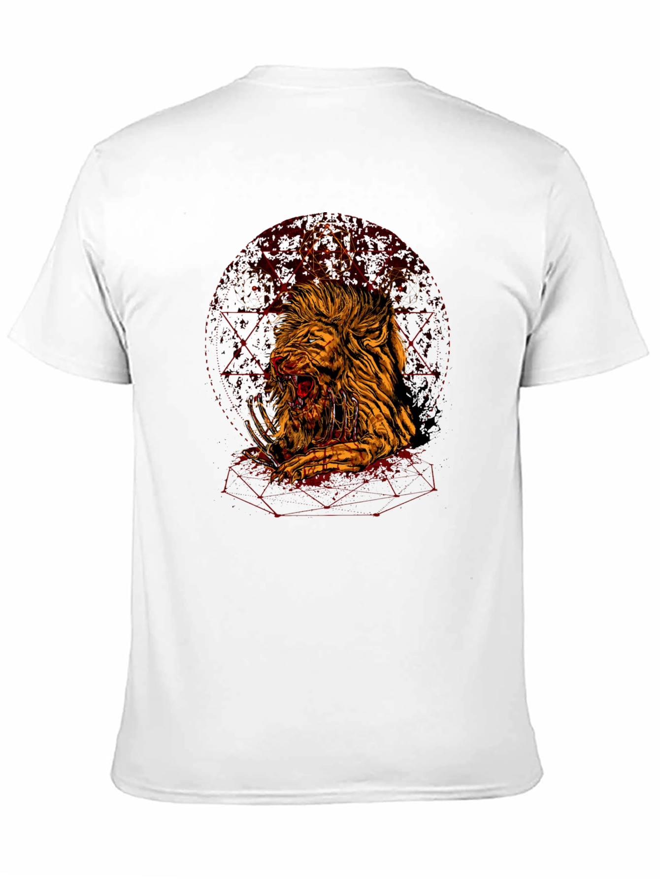 Black Graphic Lion T-Shirt - Edgy Urban Style view 11
