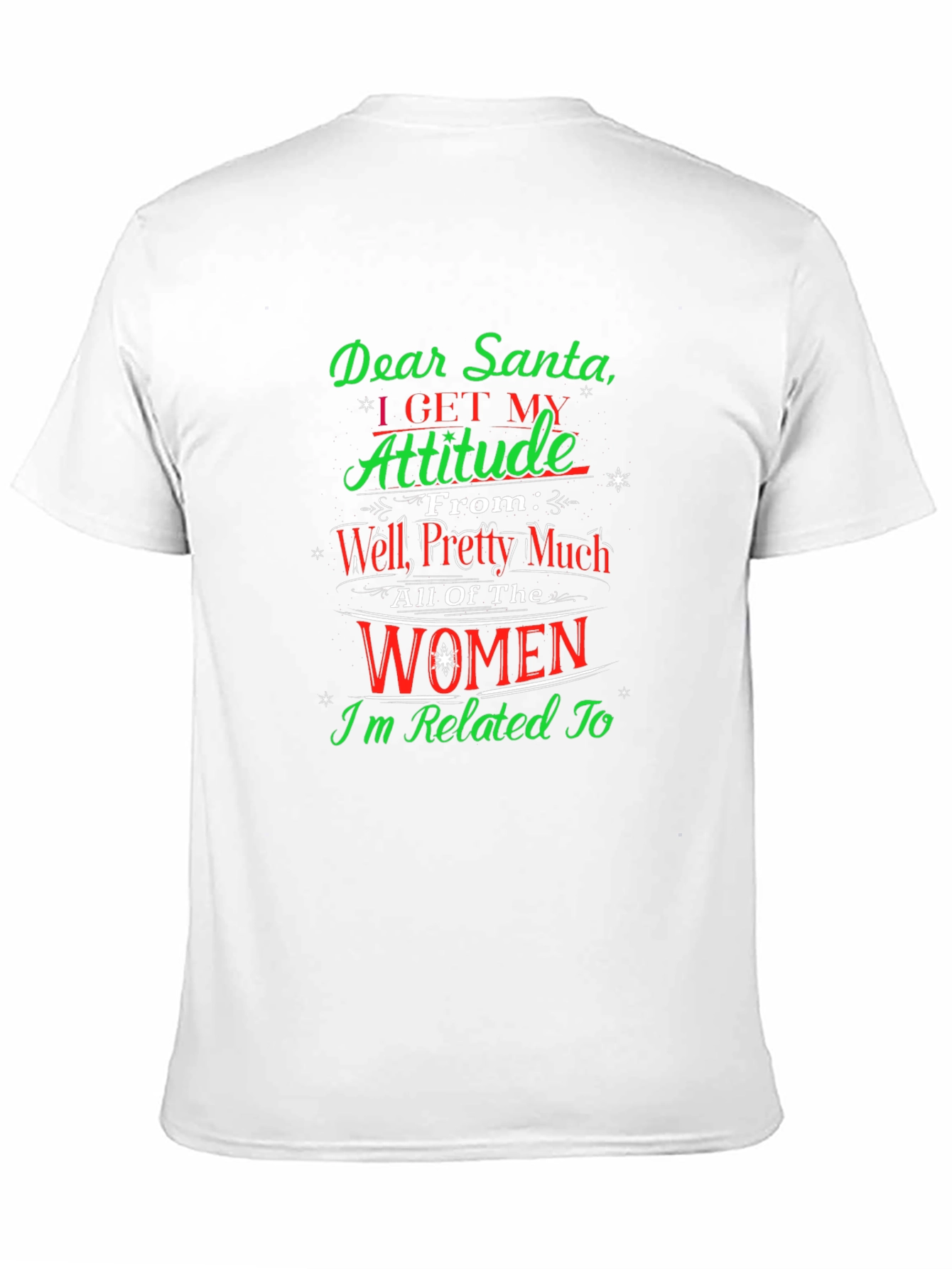 Black Funny Dear Santa Women Related To Graphic T-Shirt view 11
