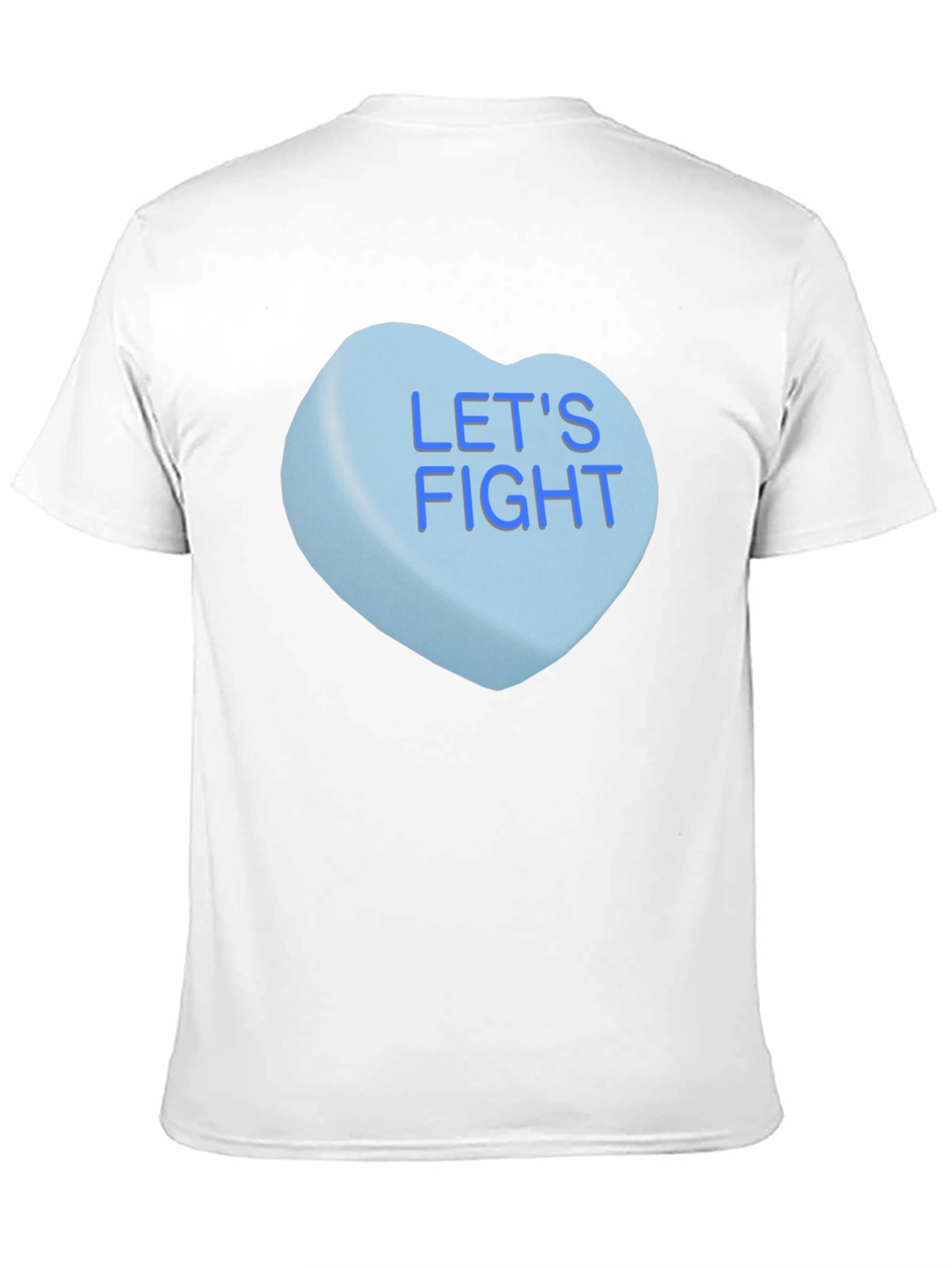 Black Let's Fight Candy Heart T-Shirt view 11