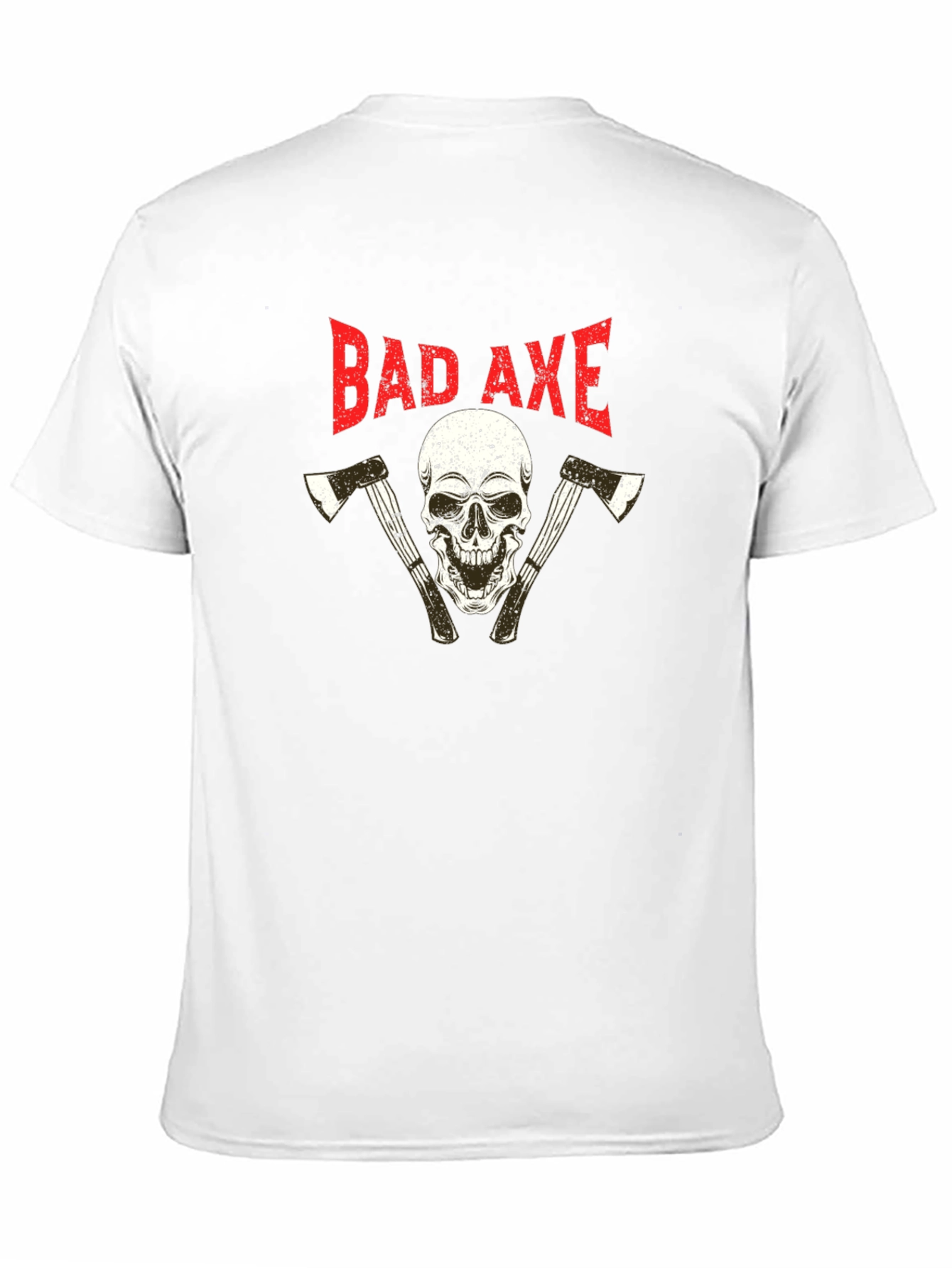 Black Bad Axe Skull T-Shirt - Black Graphic Tee view 11