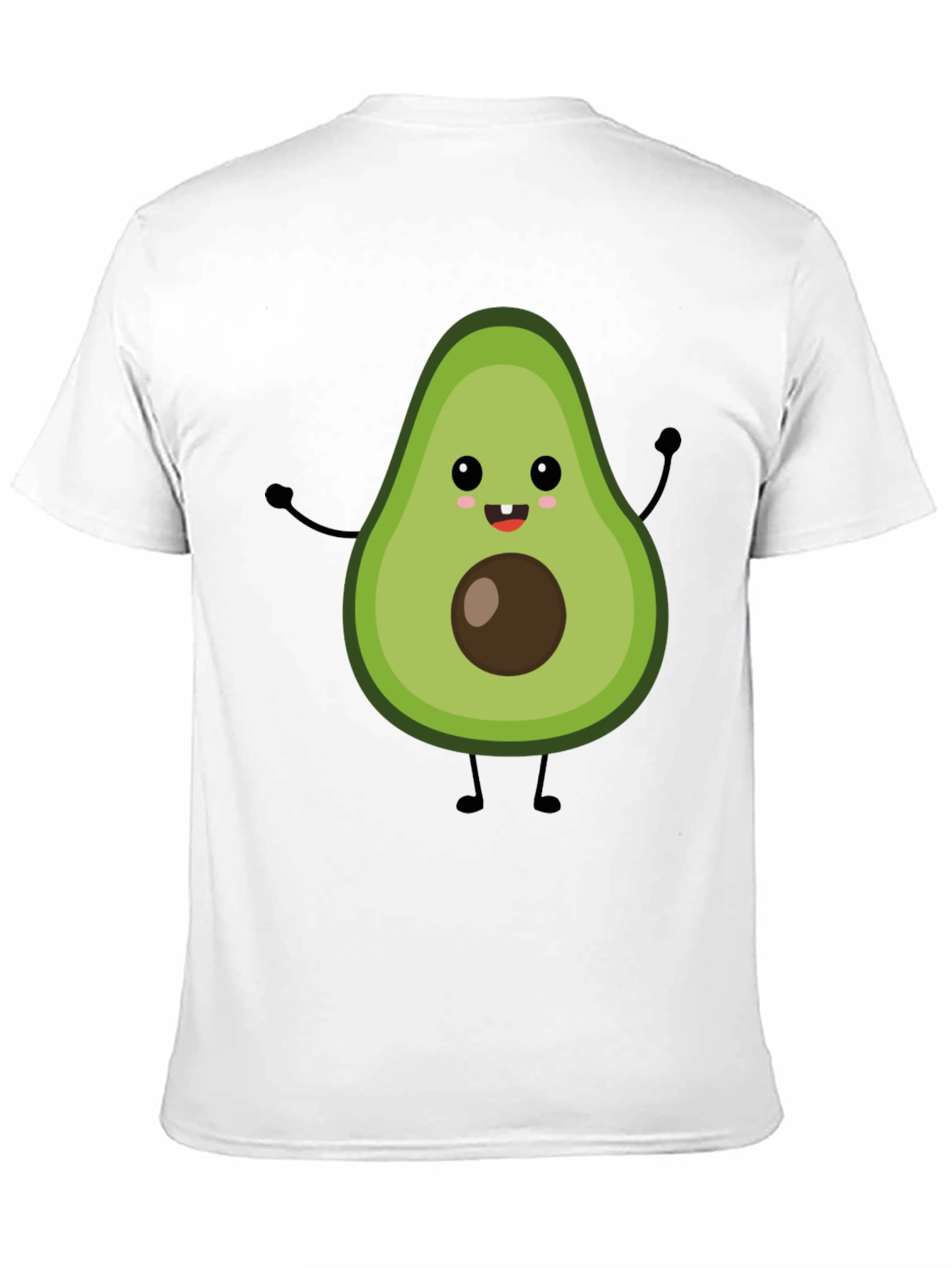Black Cute Avocado Graphic Black T-Shirt view 11
