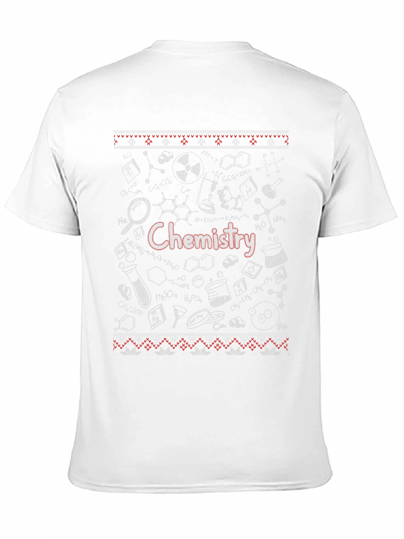 Black Chemistry Ugly Christmas Sweater Style T-Shirt view 11