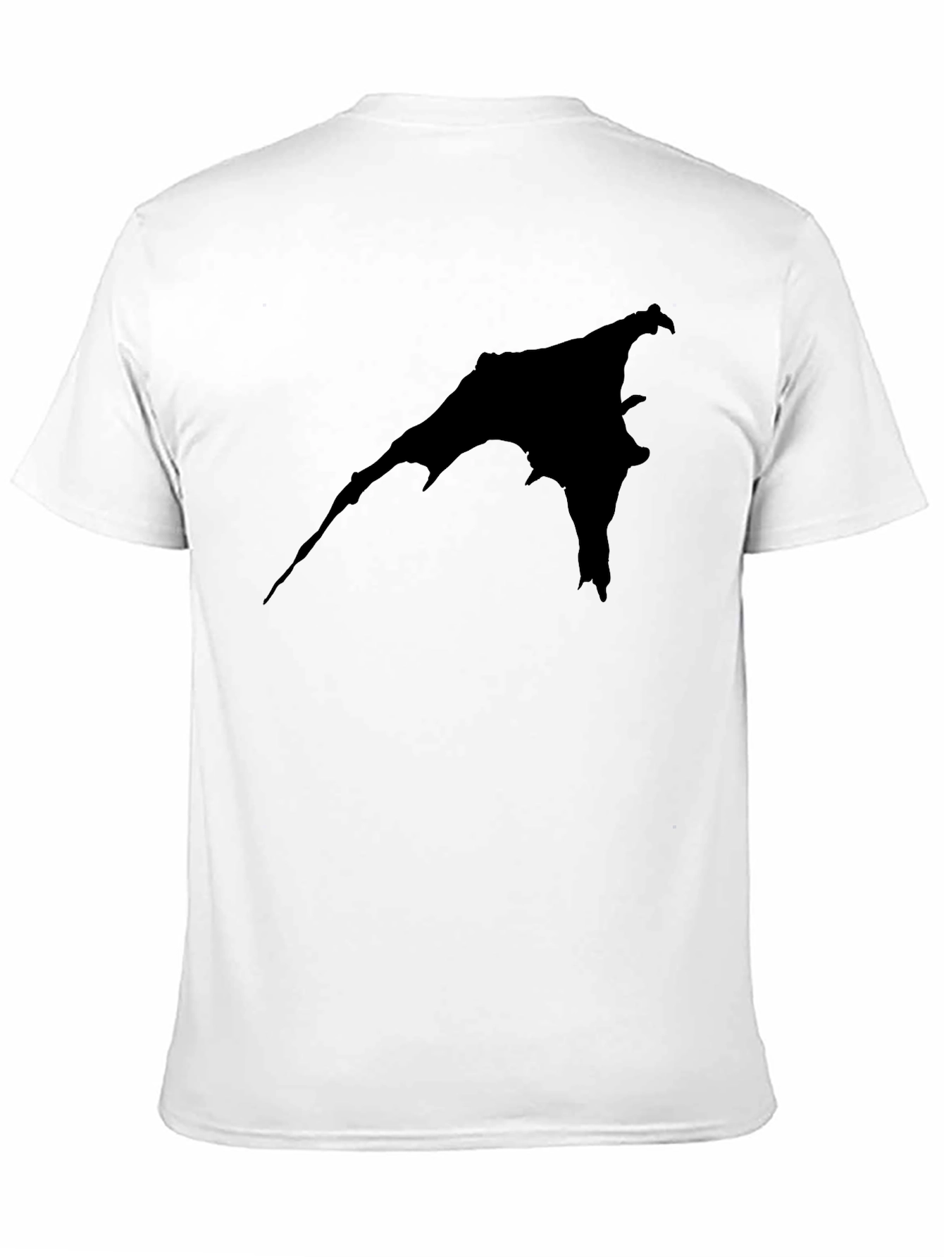 Black Black Graphic Tee - Bat Silhouette Print view 11