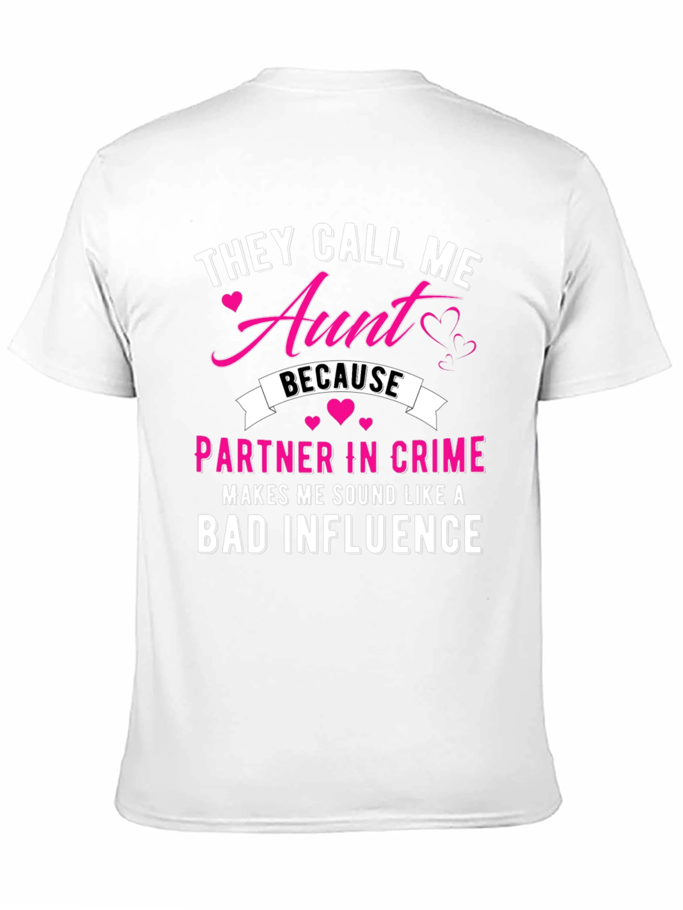 Black Aunt Partner in Crime T-Shirt: Bad Influence Tee view 11