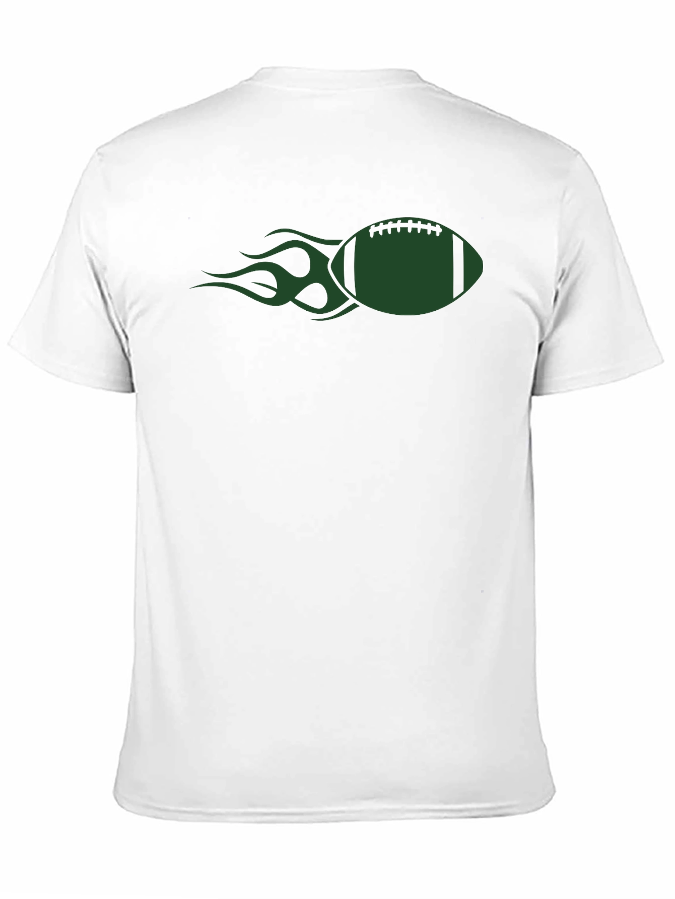 Black Football Flame Graphic Tee - Black Cotton view 11