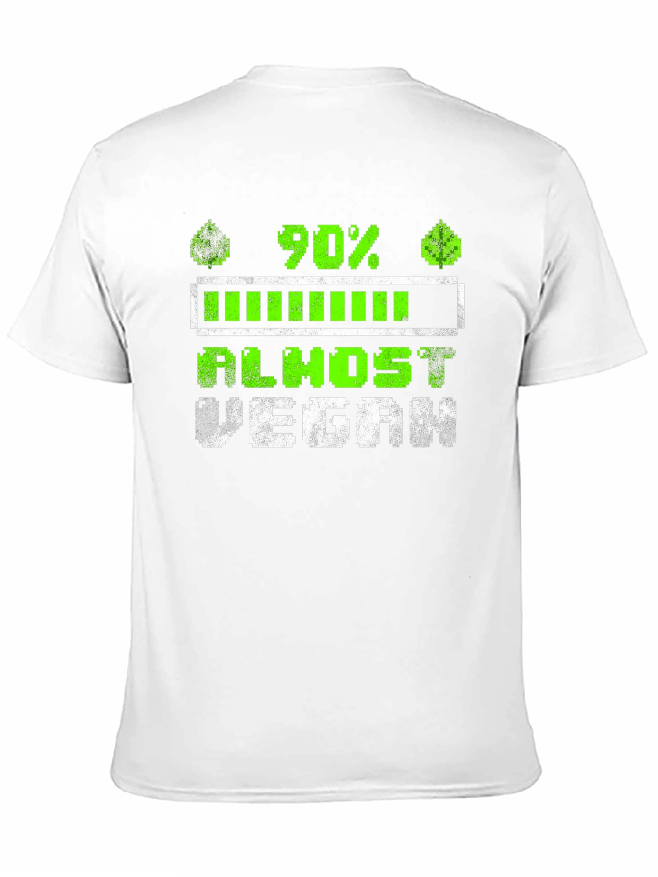 Black Almost Vegan Loading Funny T-Shirt view 11