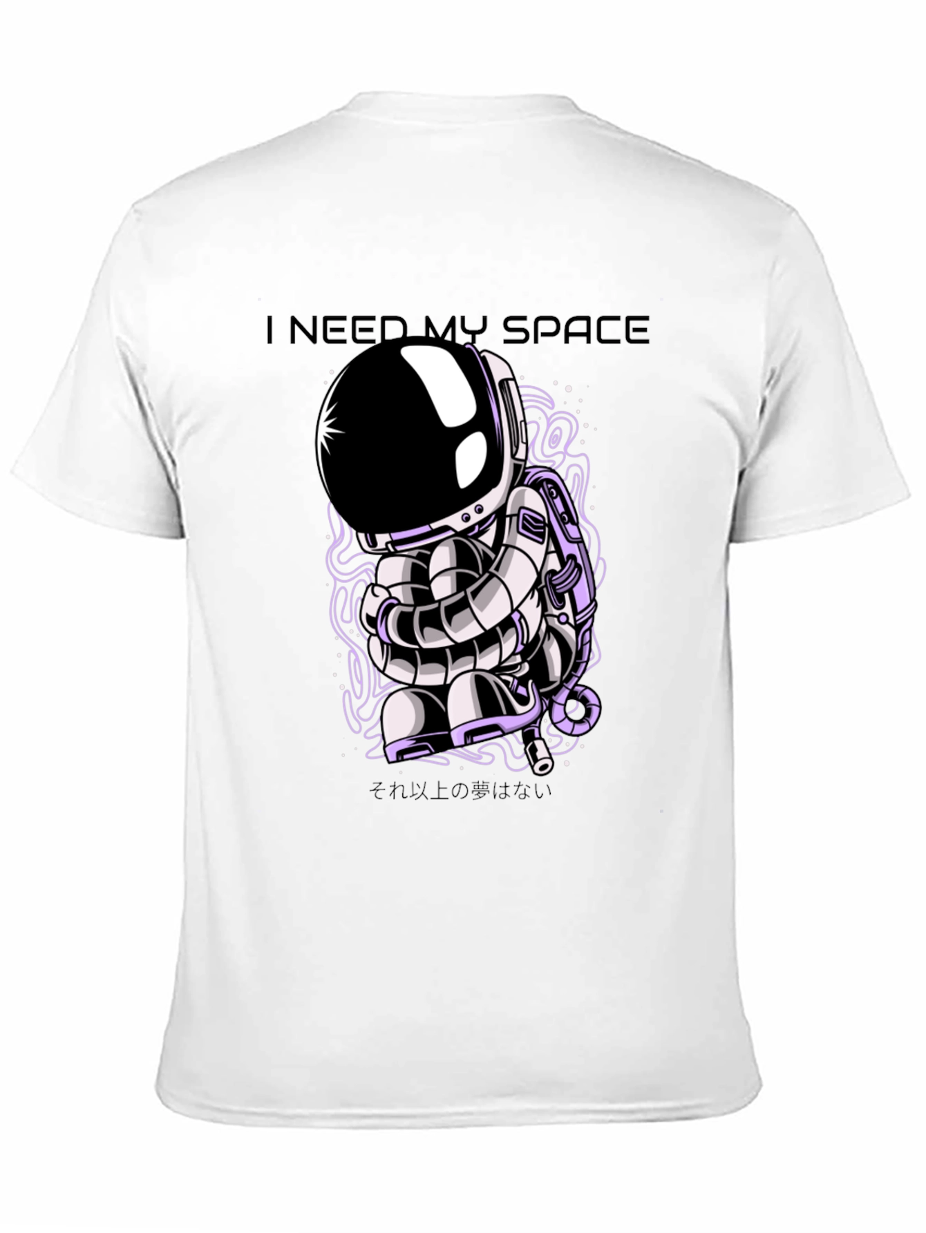 Black I Need My Space Astronaut Graphic T-Shirt view 11