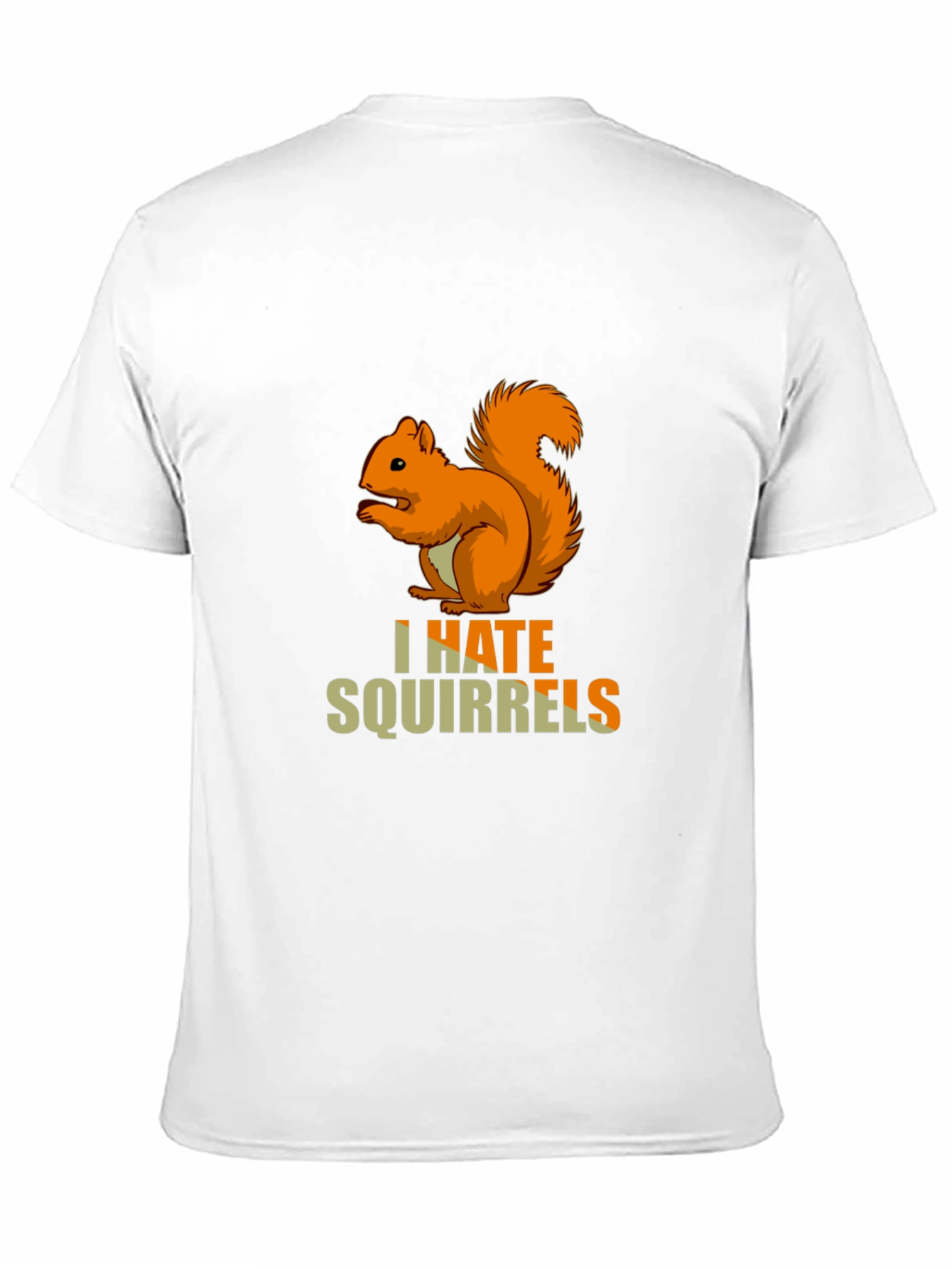 Black I Hate Squirrels Funny Graphic Tee view 11
