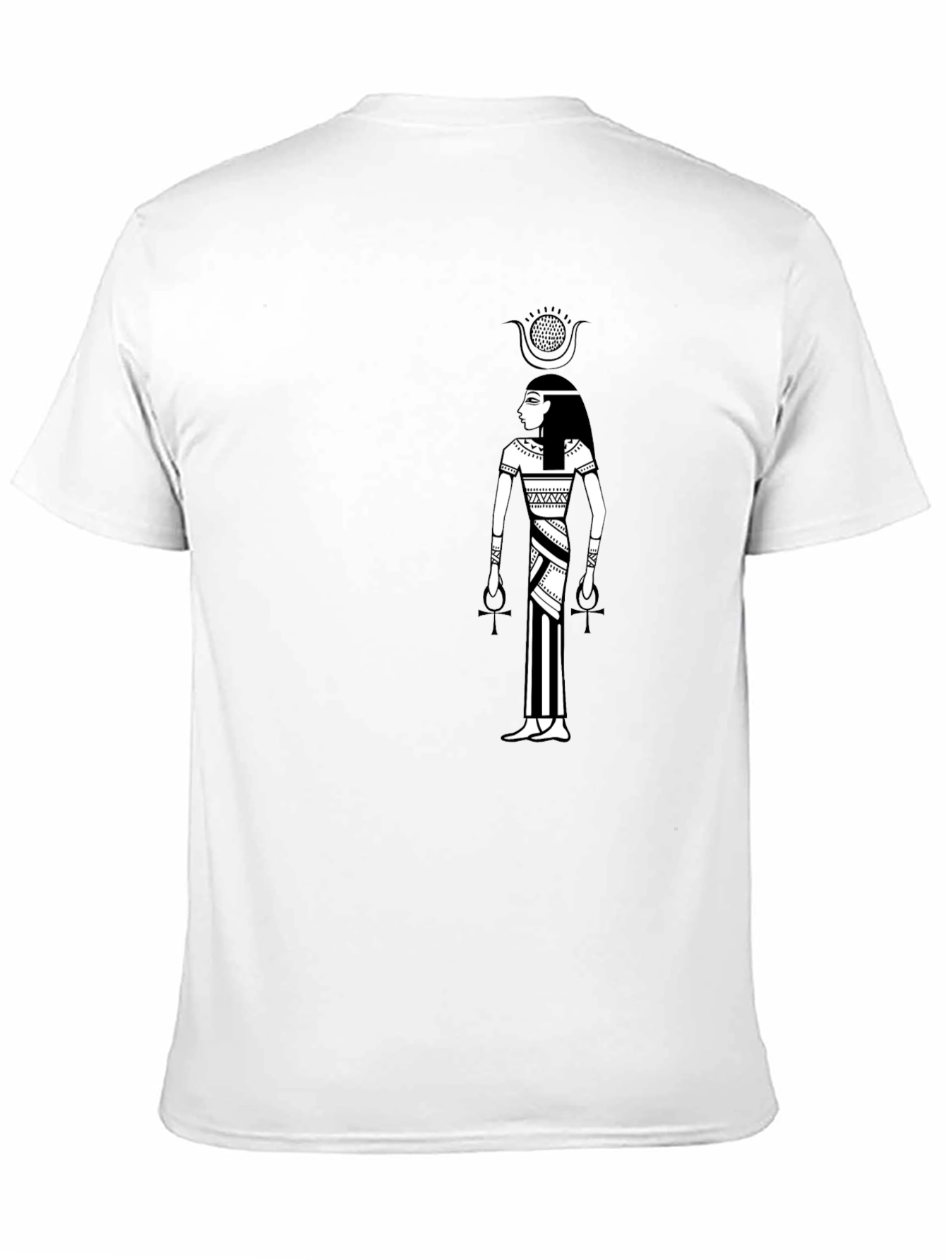 Black Egyptian Goddess Graphic Tee - Black Cotton T-Shirt view 11