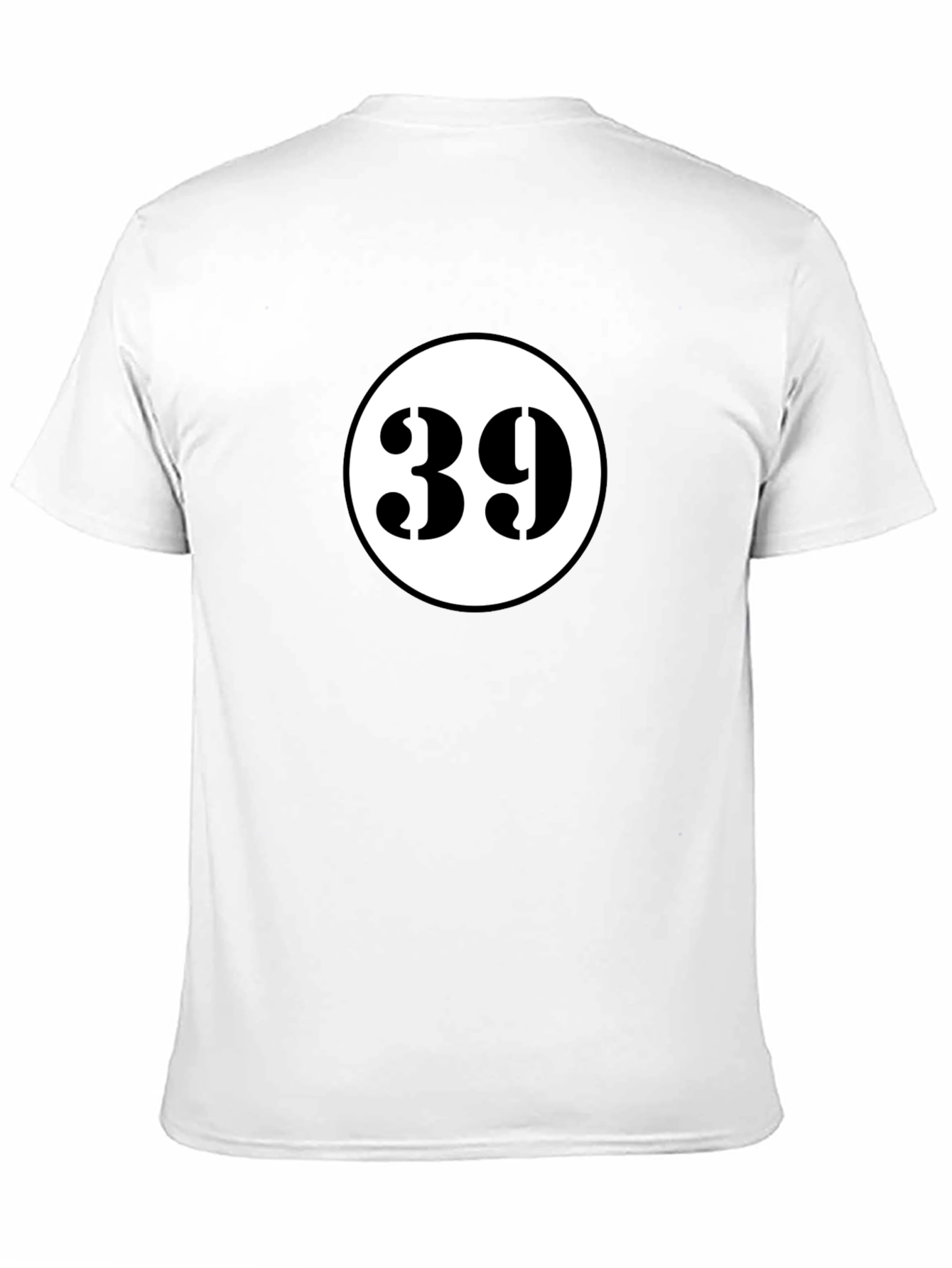 Black Retro Number 39 Black T-Shirt view 11