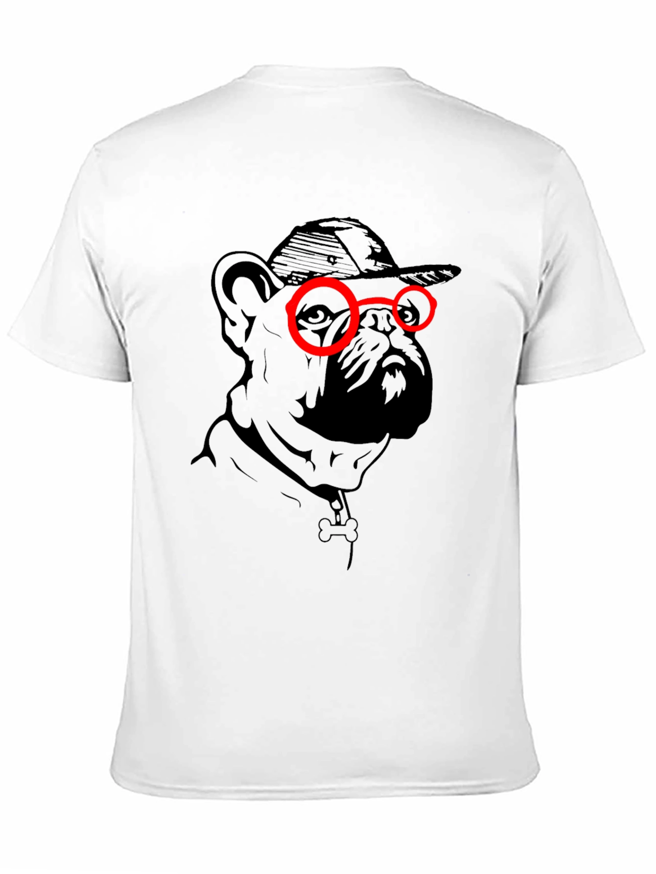 Black Cool Dog Graphic Tee - Black Cotton Blend view 11