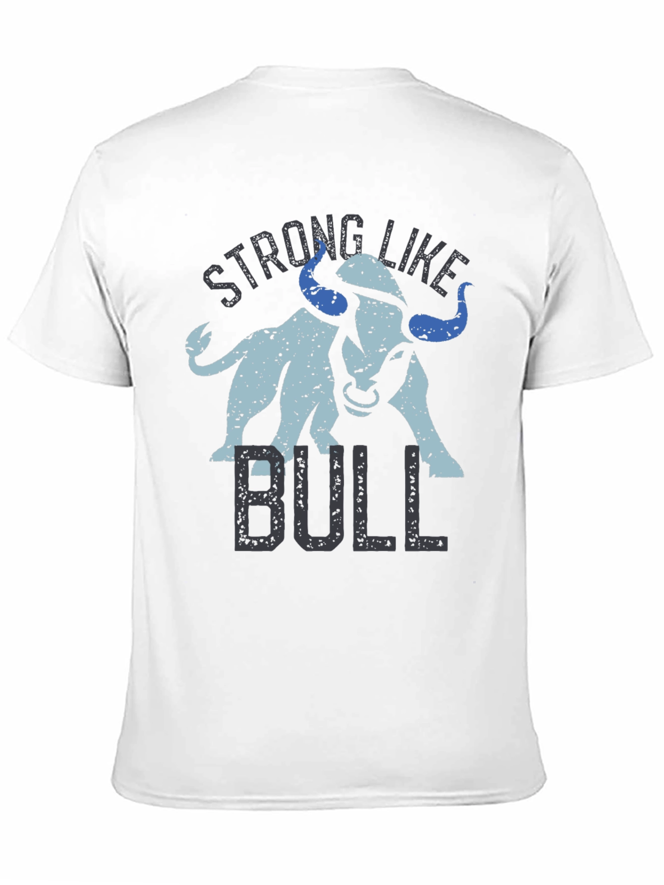 Black Strong Like Bull Graphic Tee - Black Cotton Blend T-Shirt view 11
