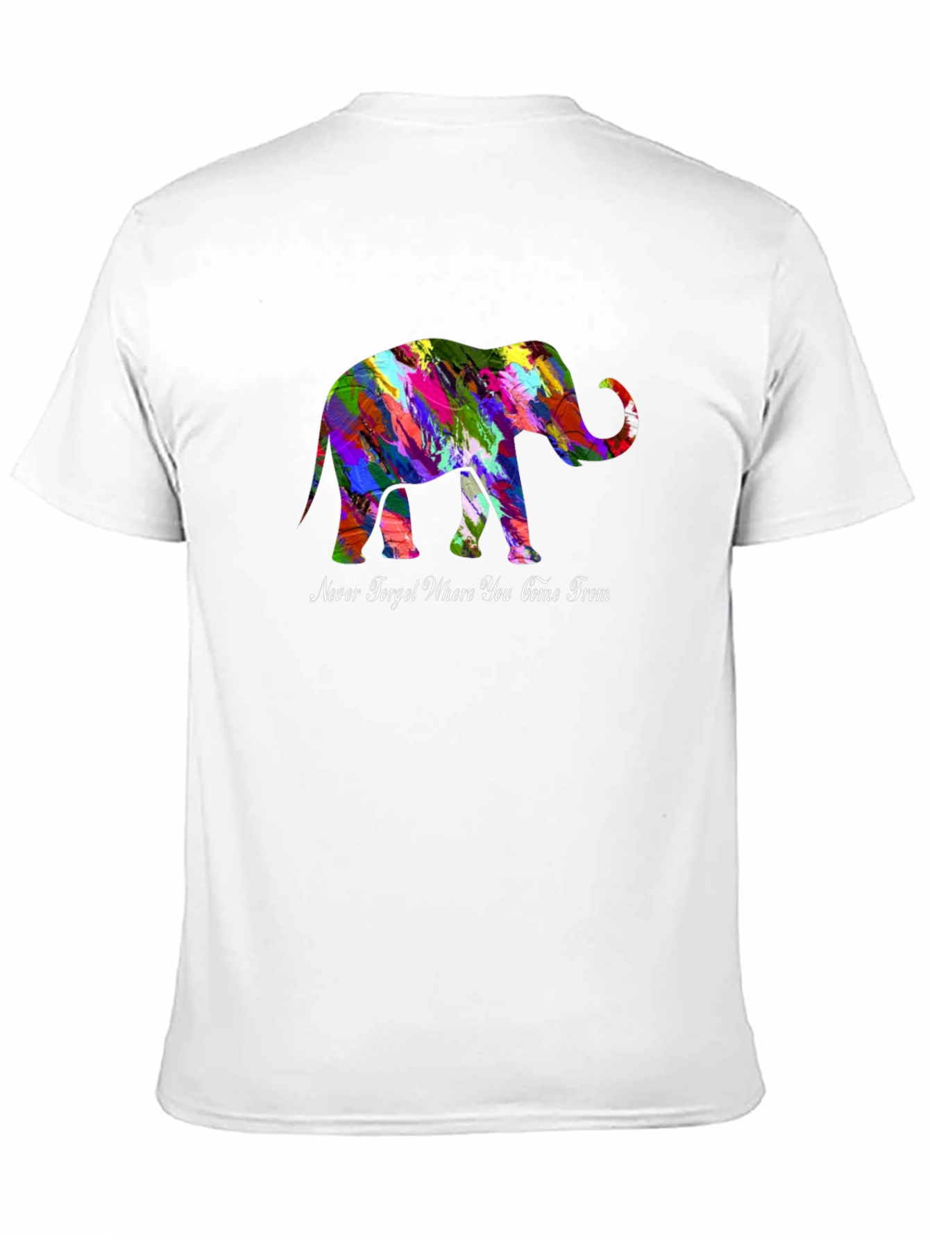 Black Colorful Elephant T-Shirt - Never Forget view 11