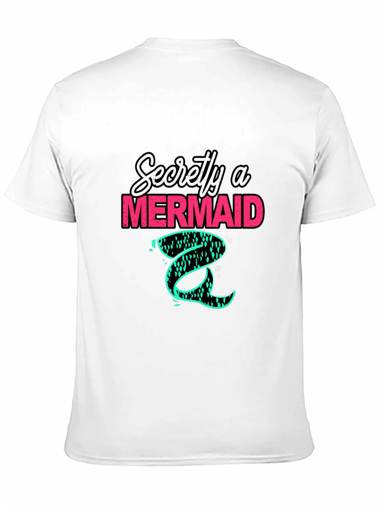 Black Secretly a Mermaid T-Shirt - Unique Graphic Tee view 11