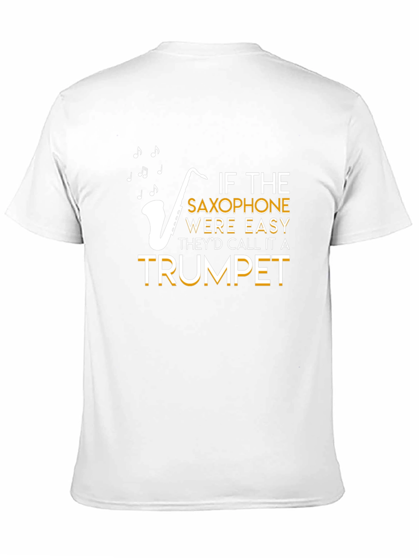 Black Saxophone Easy Trumpet T-Shirt view 11