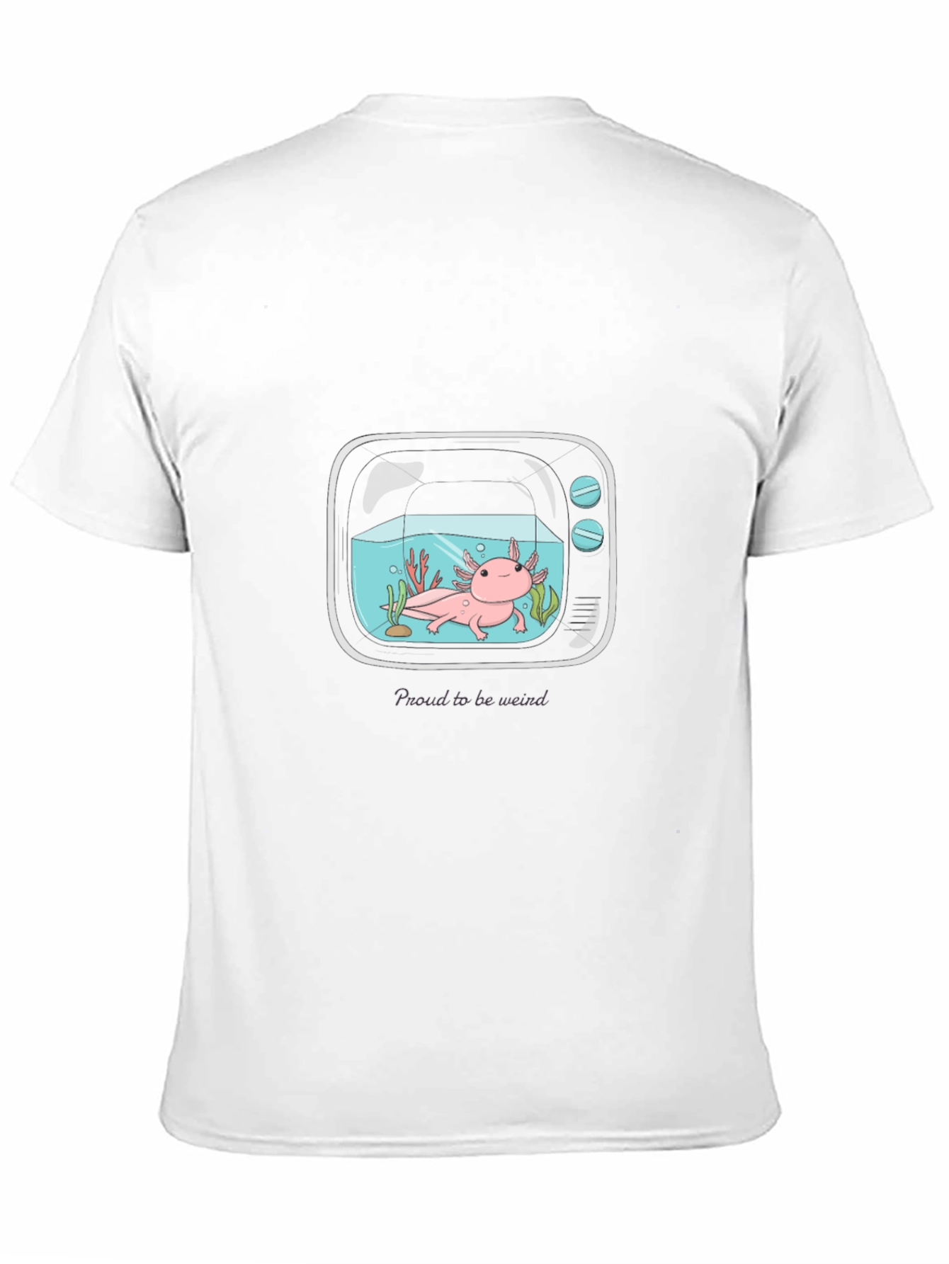 Black Proud to Be Weird Axolotl T-Shirt view 11