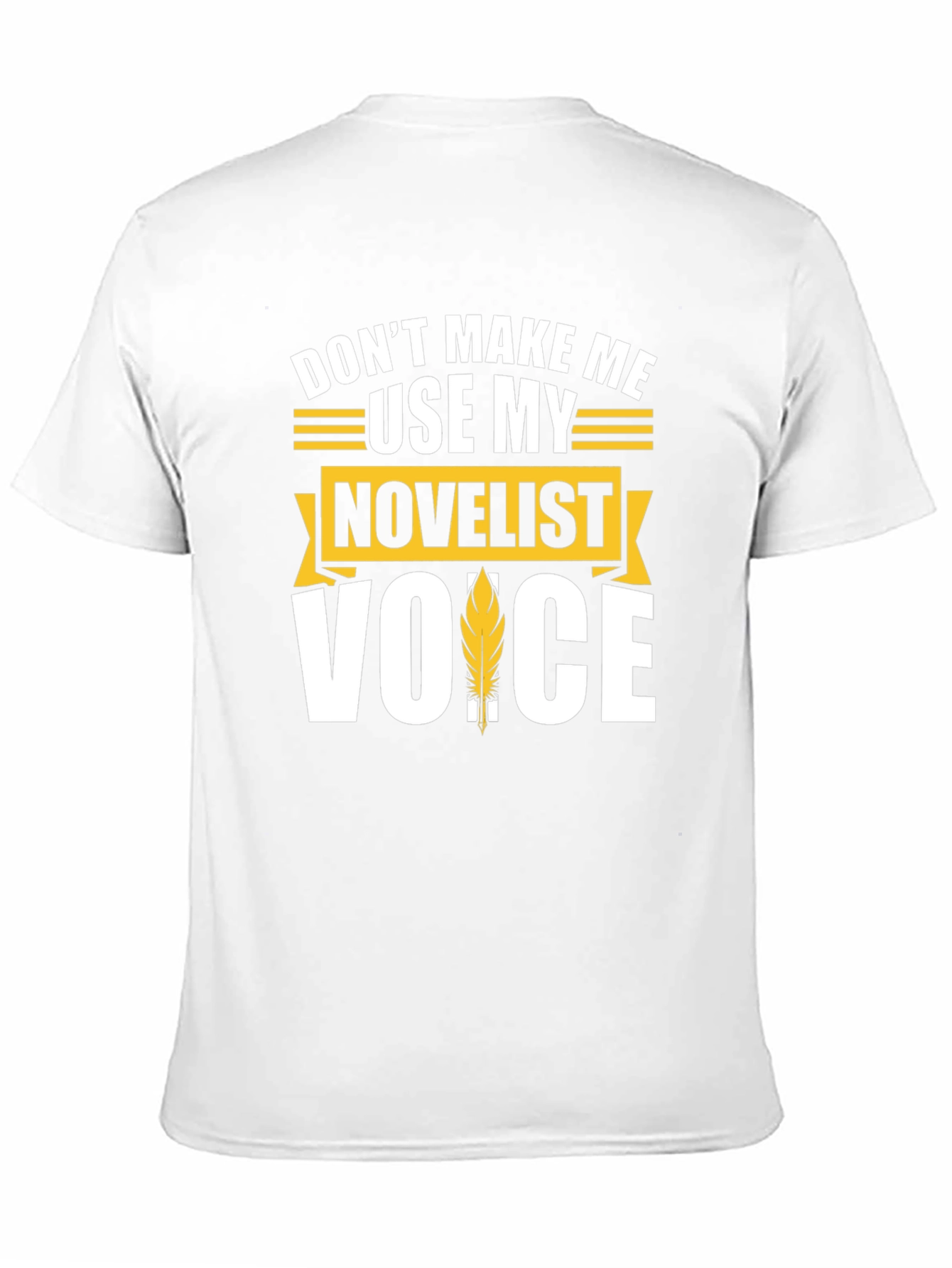 Black Novelist Voice T-Shirt - Funny Writer Gift view 11