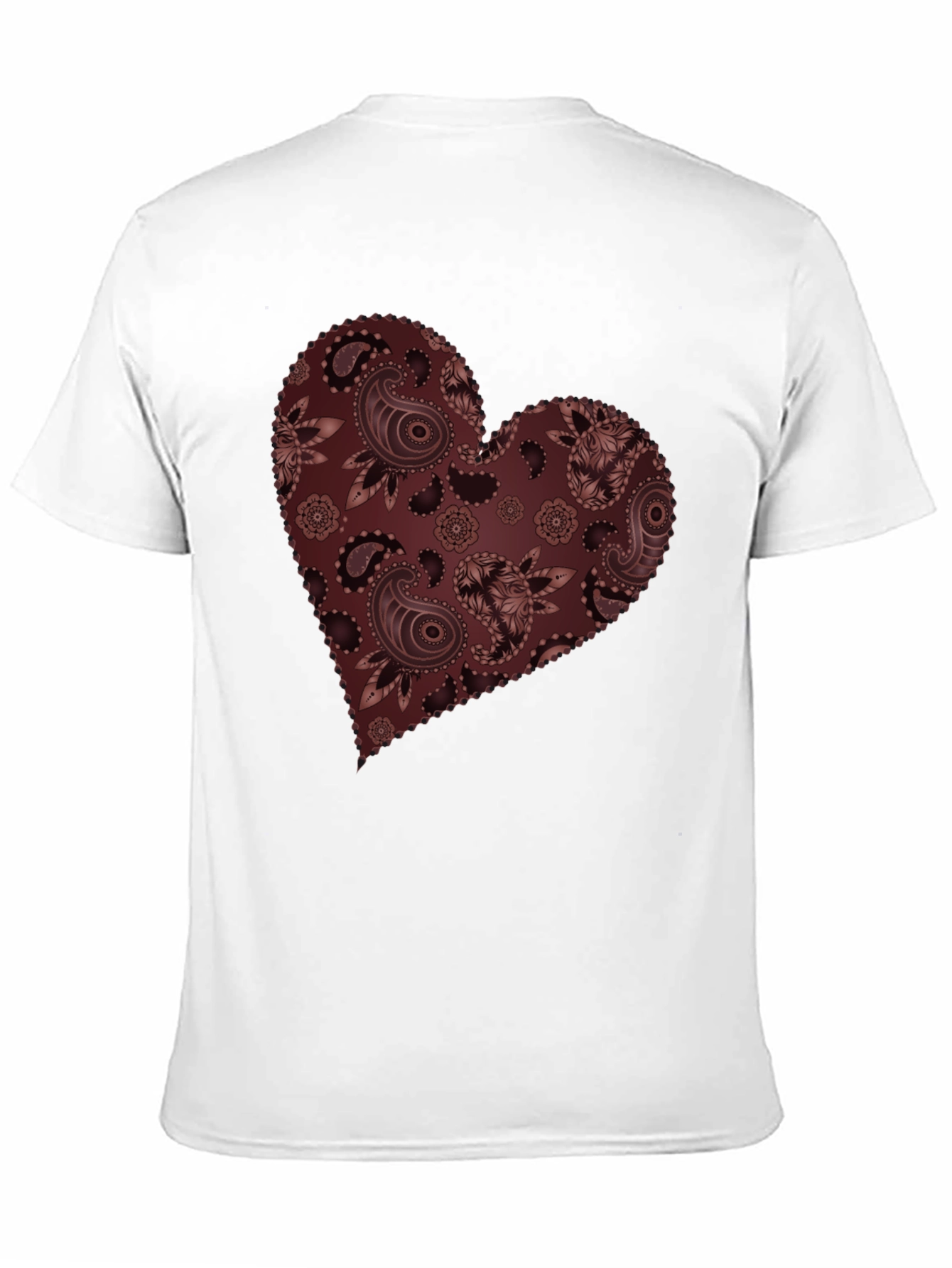 Black Paisley Heart Graphic Tee - Stylish Casual Wear view 11