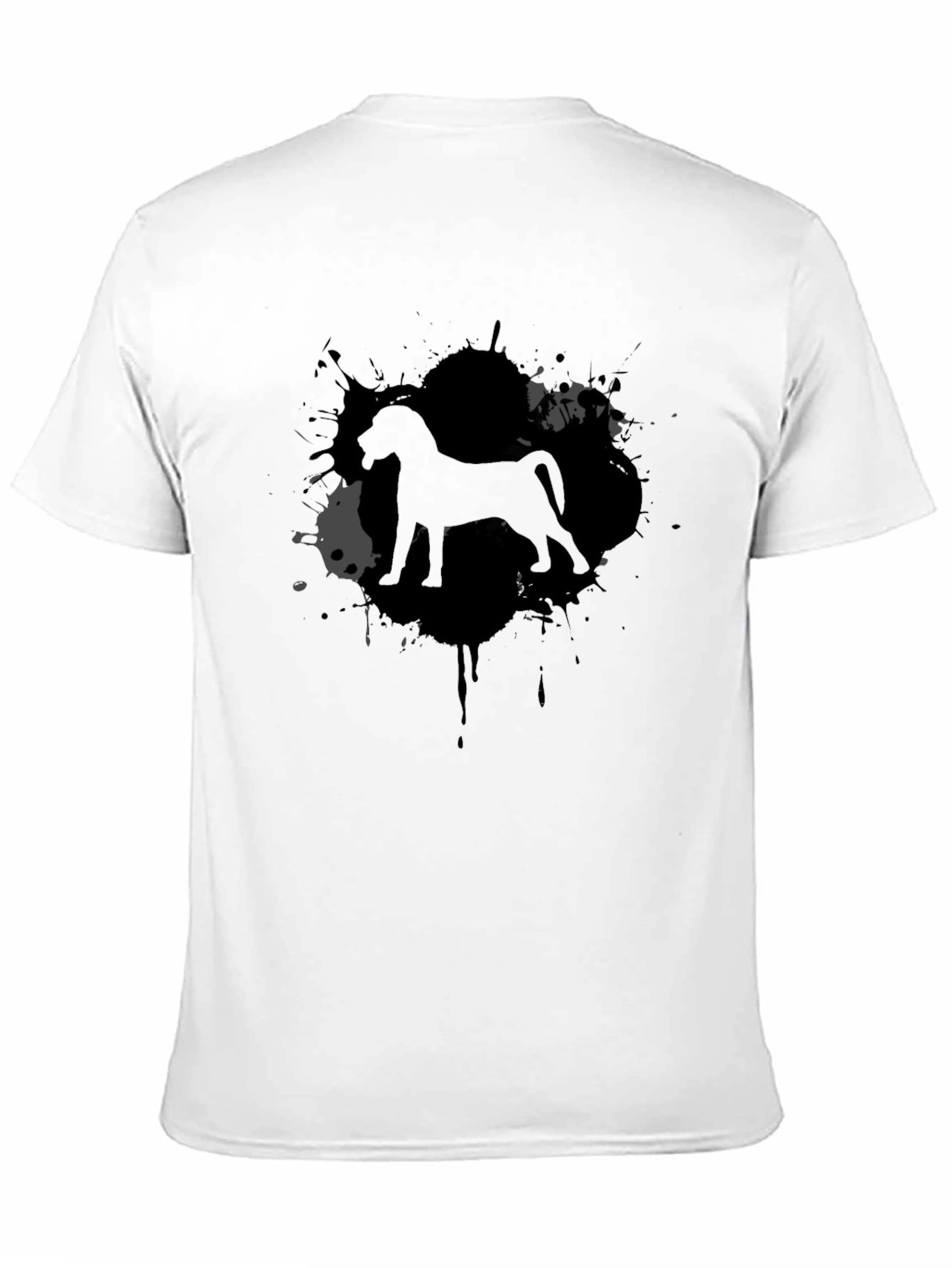 Black Dog Breed Silhouette Black T-Shirt view 11