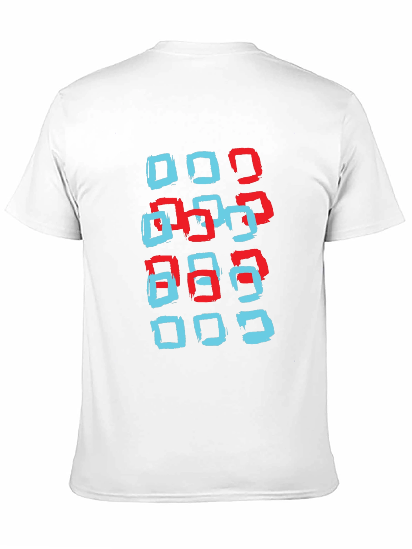 Black Modern Squares Graphic T-Shirt - Black view 11