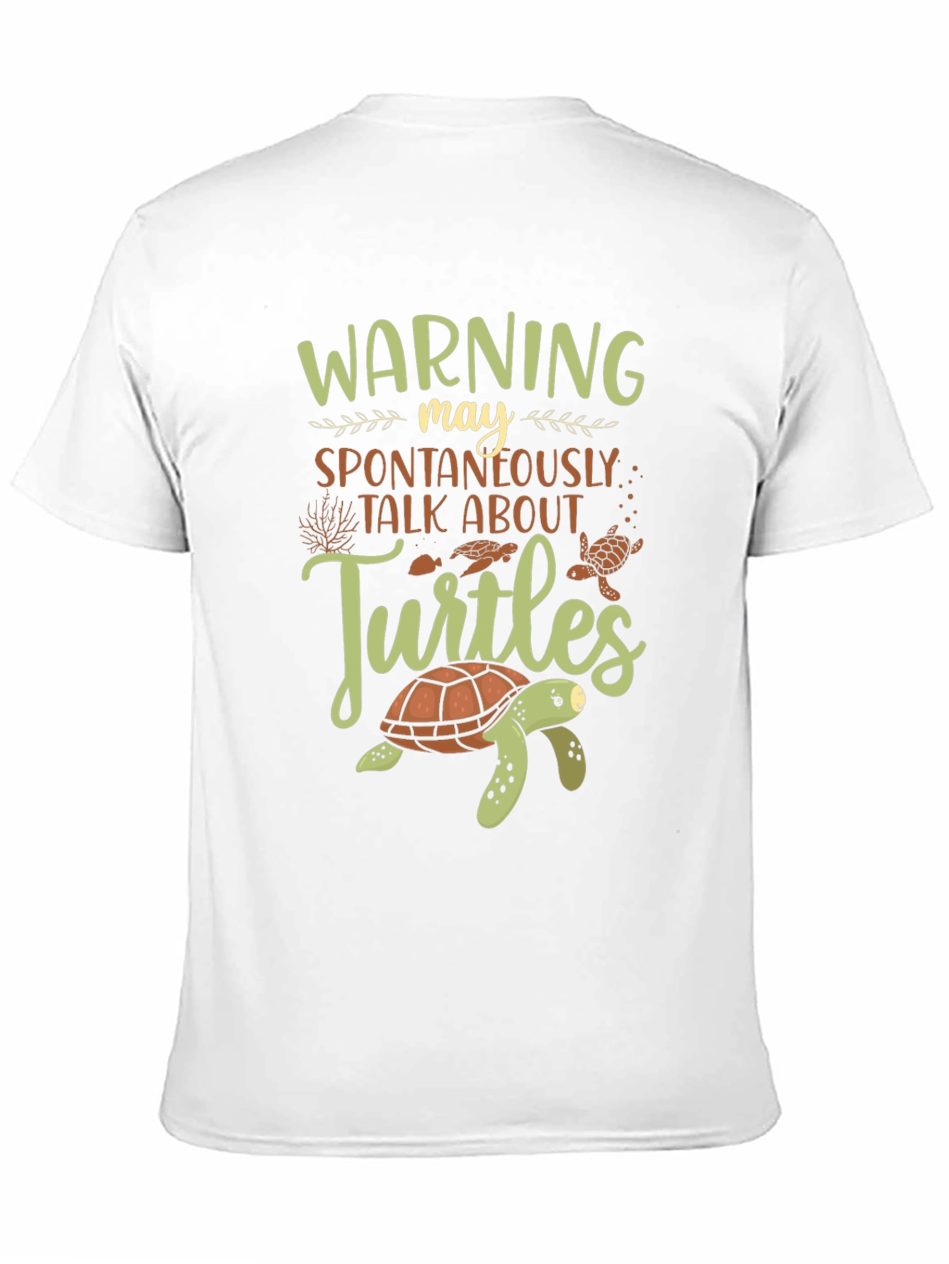 Black Turtle Lover T-Shirt - Warning May Spontaneously Talk view 11