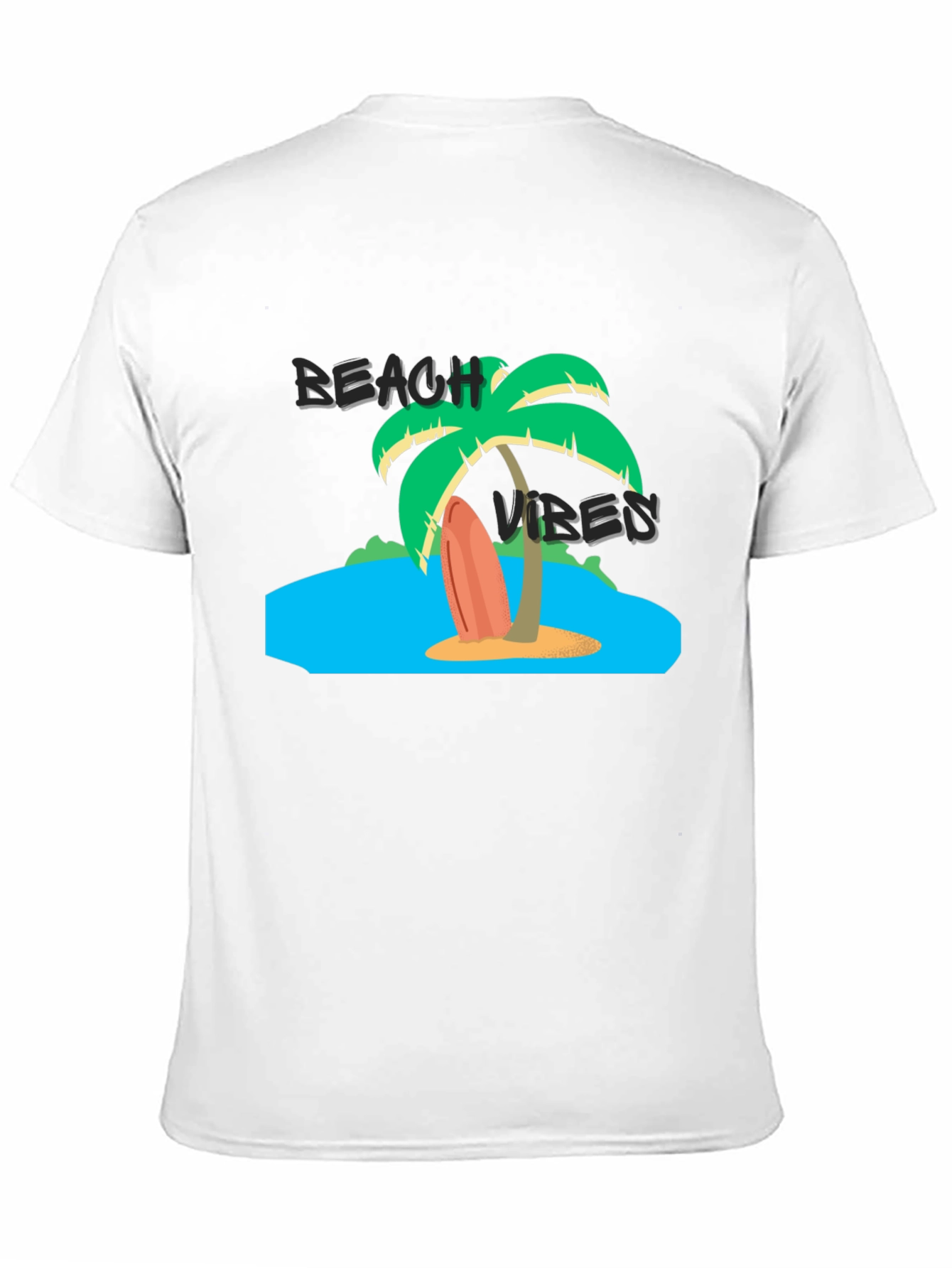 Black Beach Vibes Graphic Black T-Shirt view 11