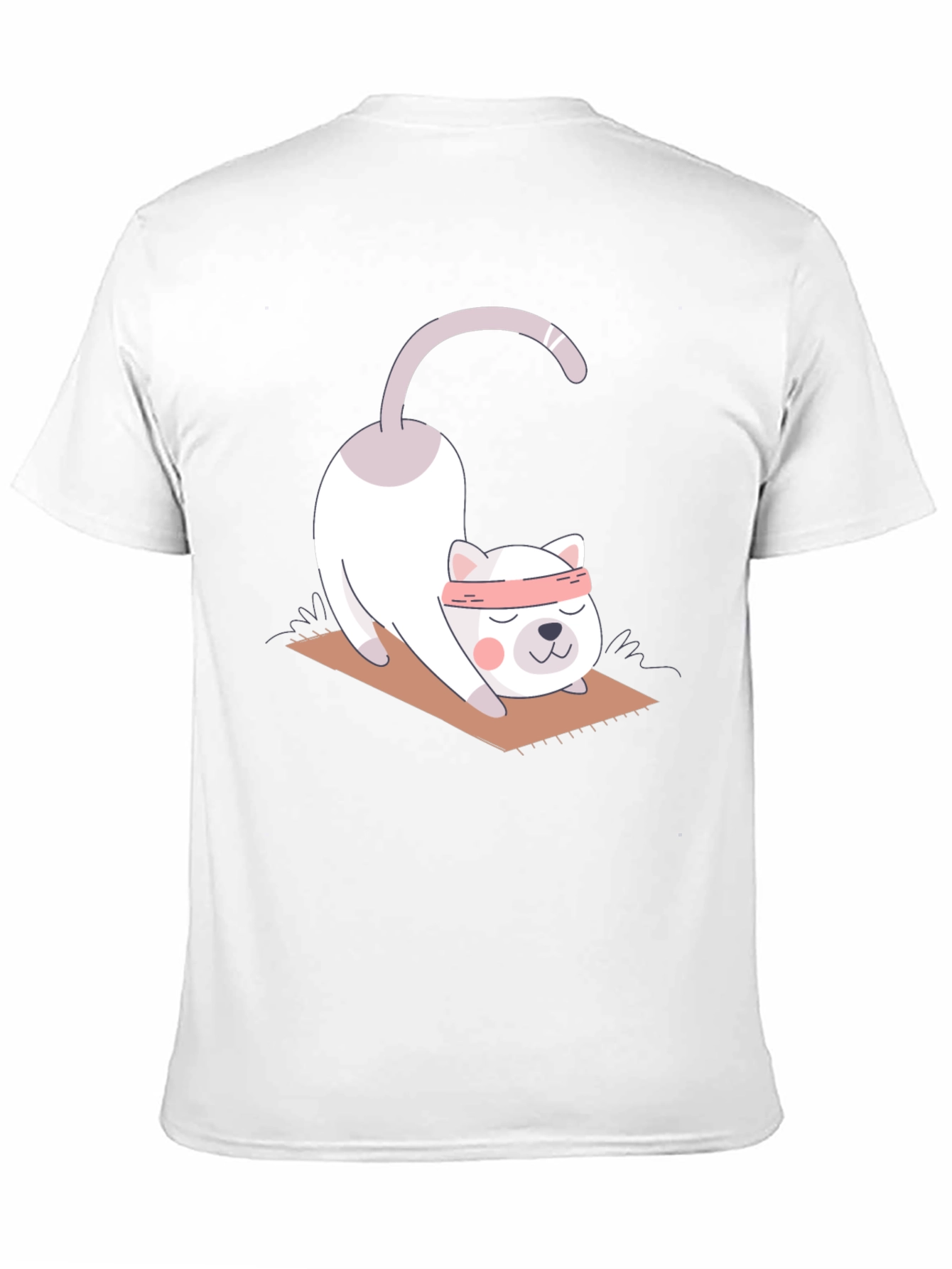 Black Yoga Cat T-Shirt - Cute Stretch Design view 11