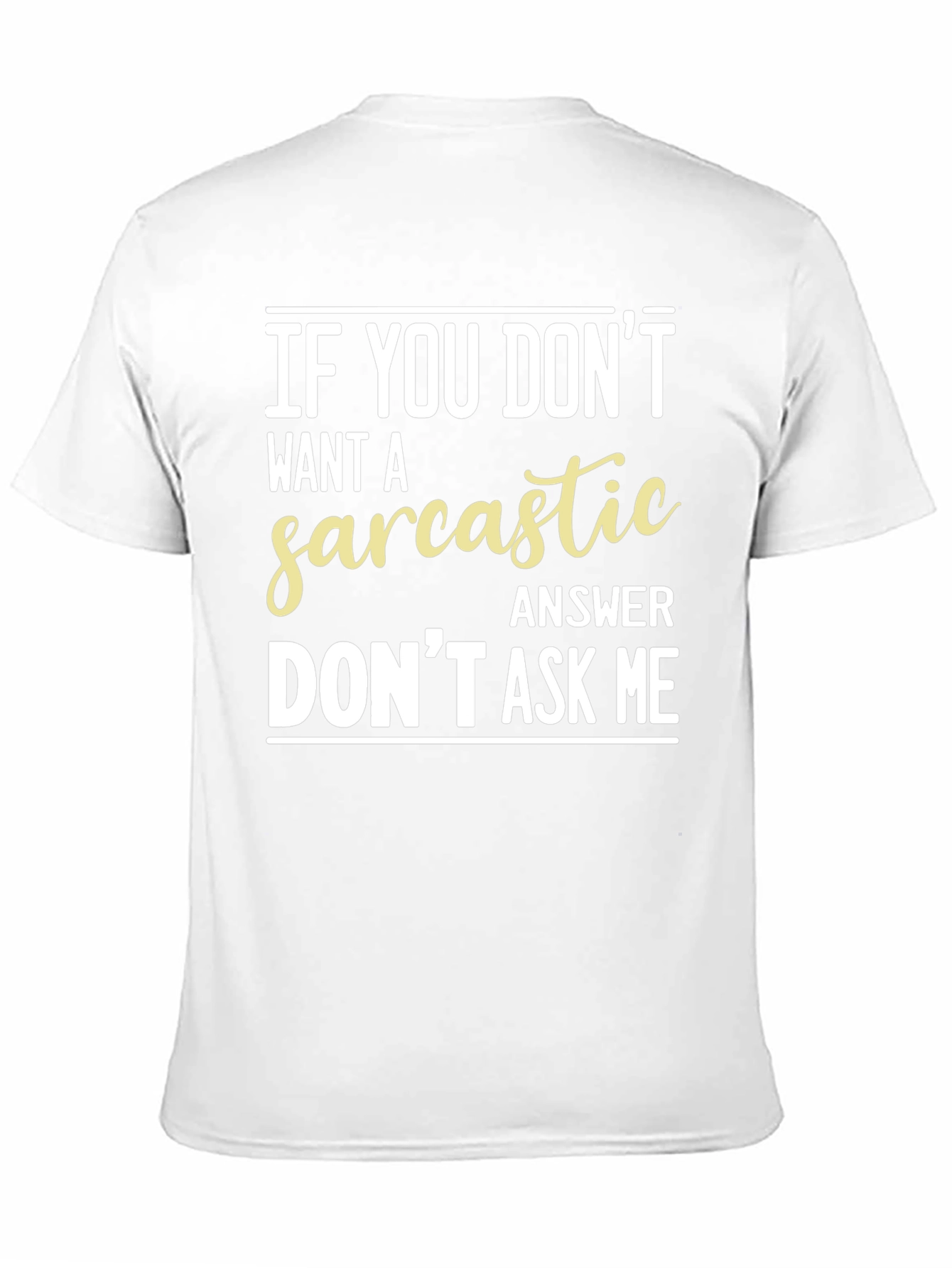 Black Sarcastic Answer Graphic T-Shirt - Funny Tee view 11