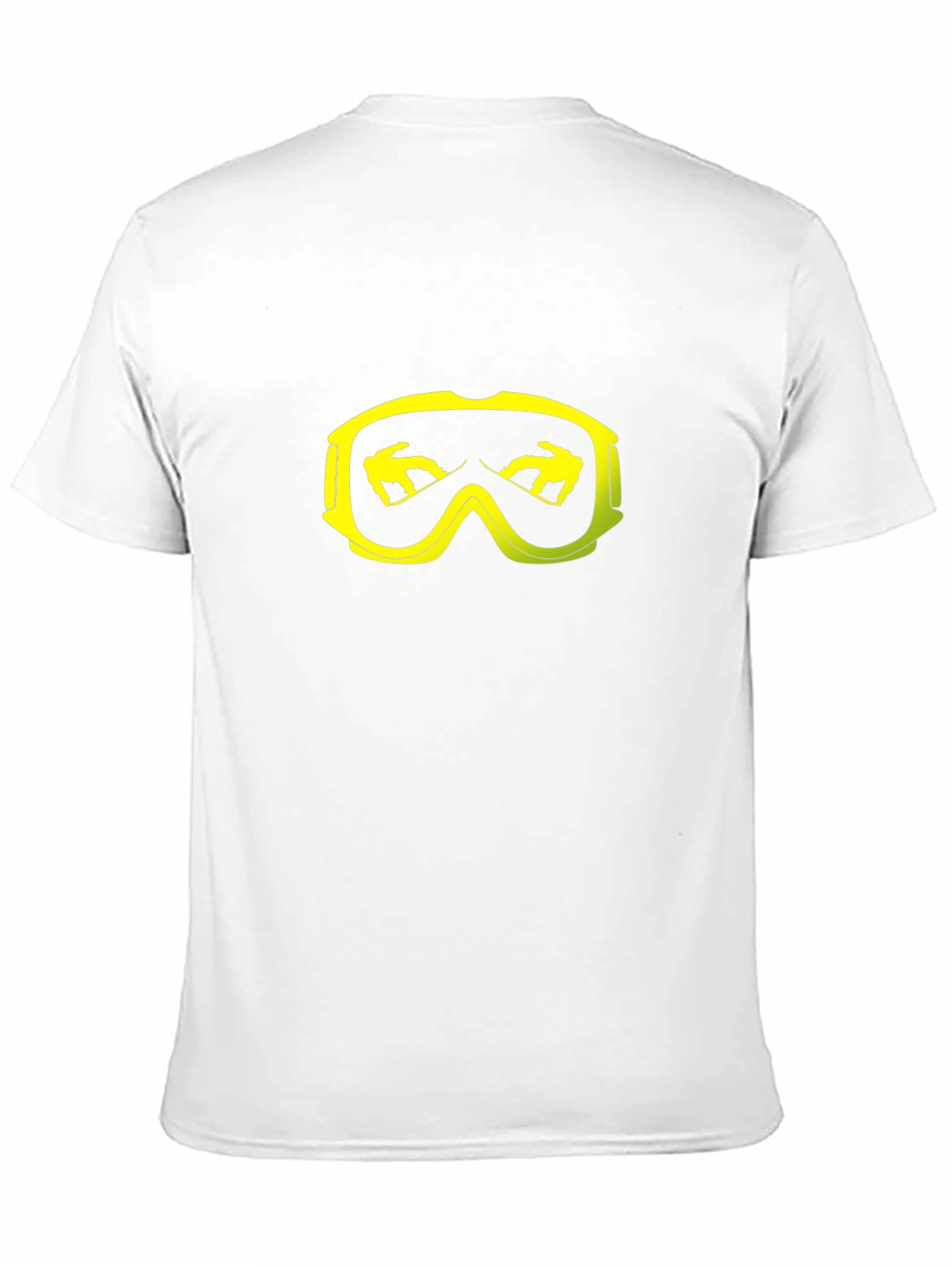Black Snowboard Goggles Graphic Tee - Black Cotton T-Shirt view 11
