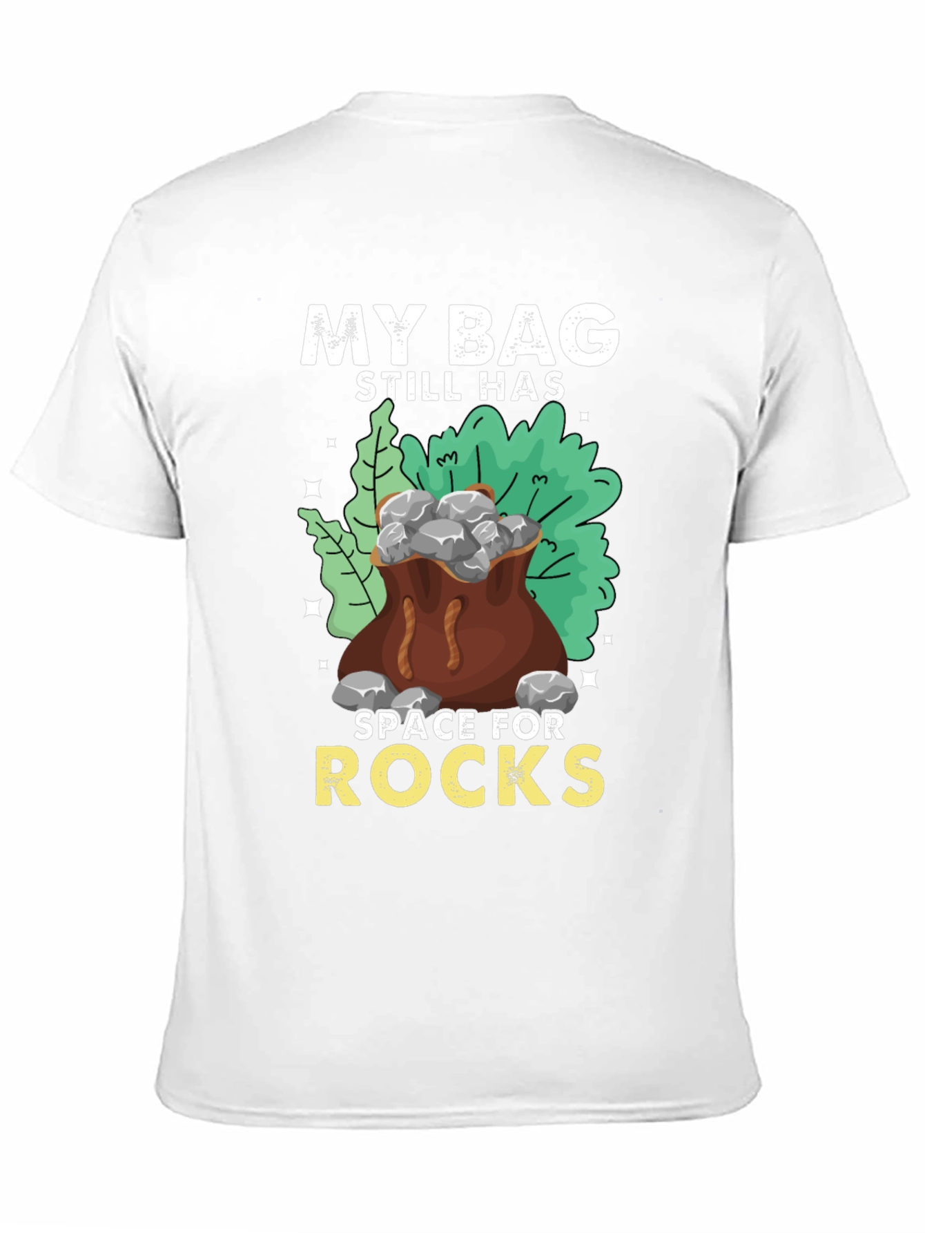 Black My Bag Still Has Space For Rocks Black T-Shirt view 11