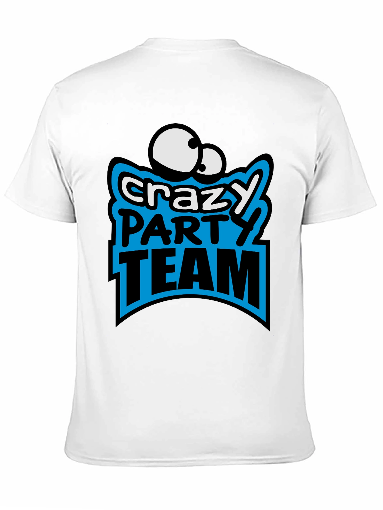 Black Crazy Party Team Graphic T-Shirt view 11