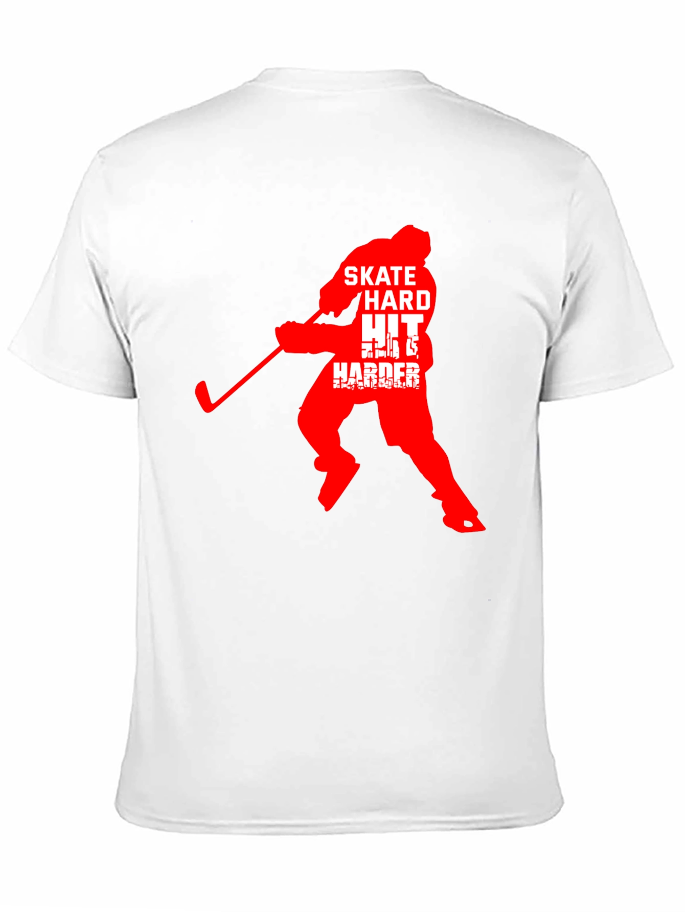 Black Hockey T-Shirt: Skate Hard, Hit Harder! view 11
