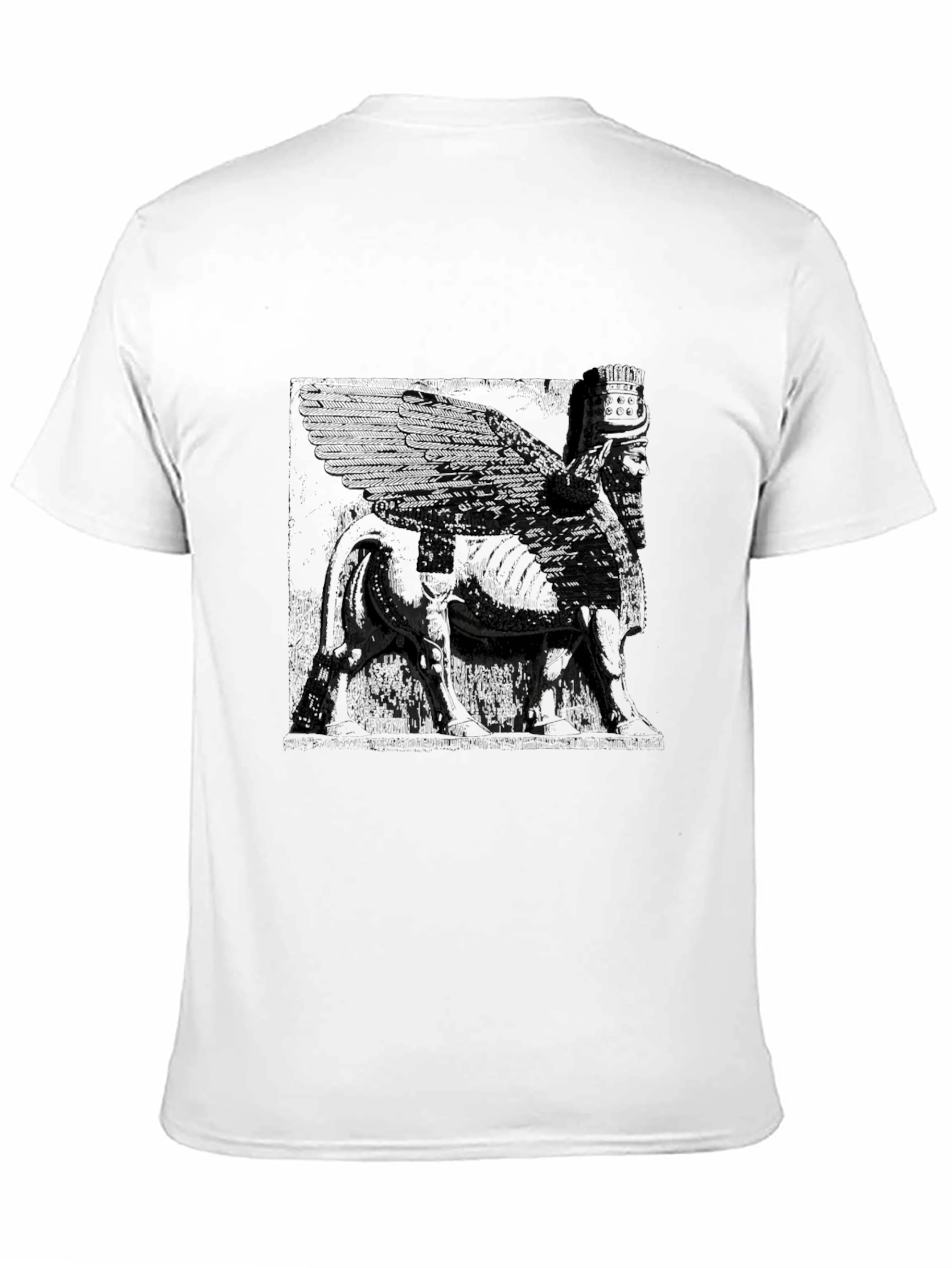 Black Mythical Winged Bull Graphic Tee - Black view 11