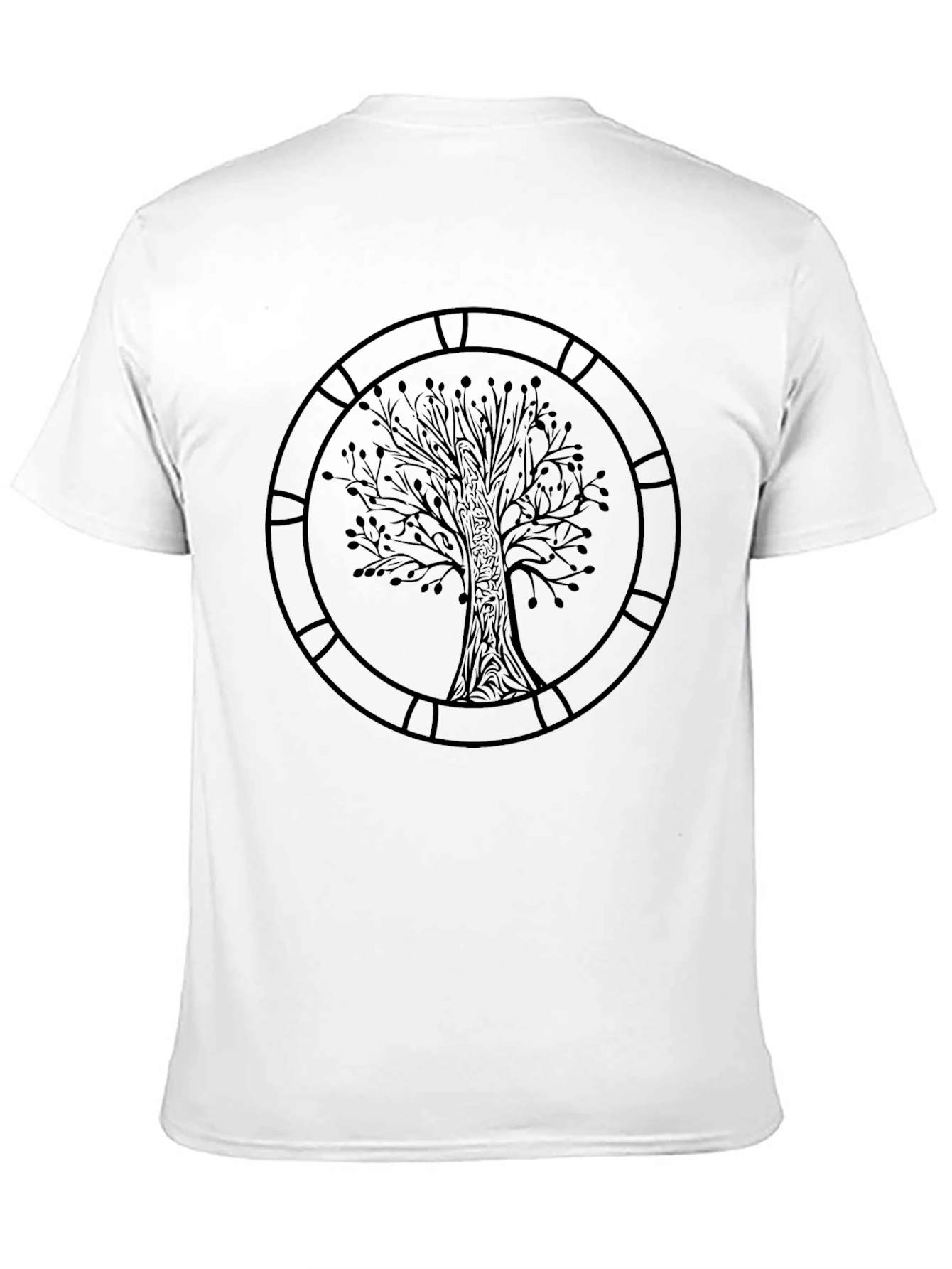 Black Men's Black Tree of Life Graphic Tee view 11