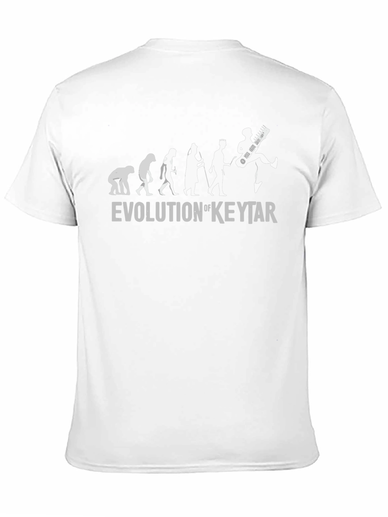 Black Evolution of Keytar T-Shirt - Funny Music Tee view 11